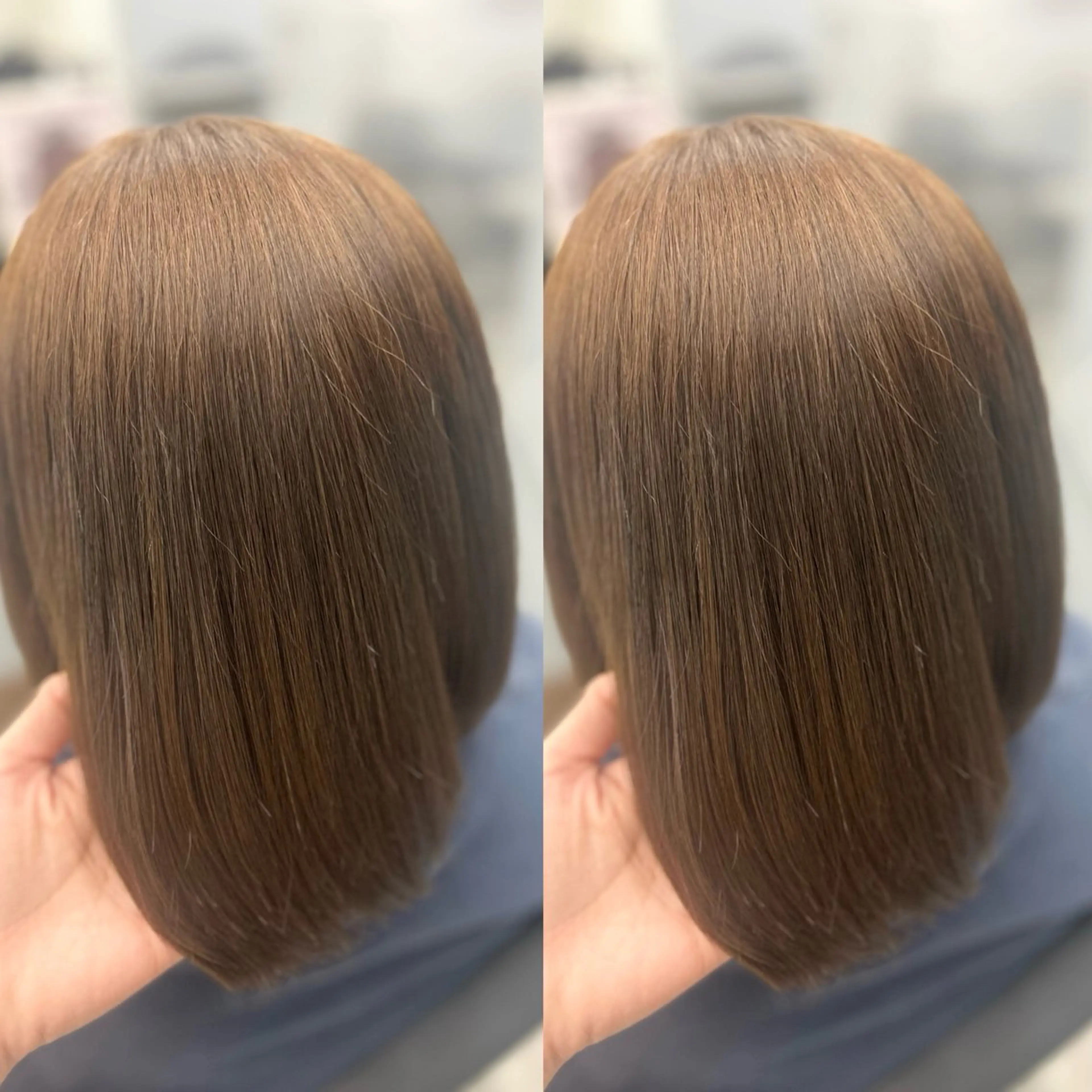 ミディアム カラー カット ヘアカラー トリートメント ハイトーン🎀 暖色系カラー🎀愛美のヘアスタイル