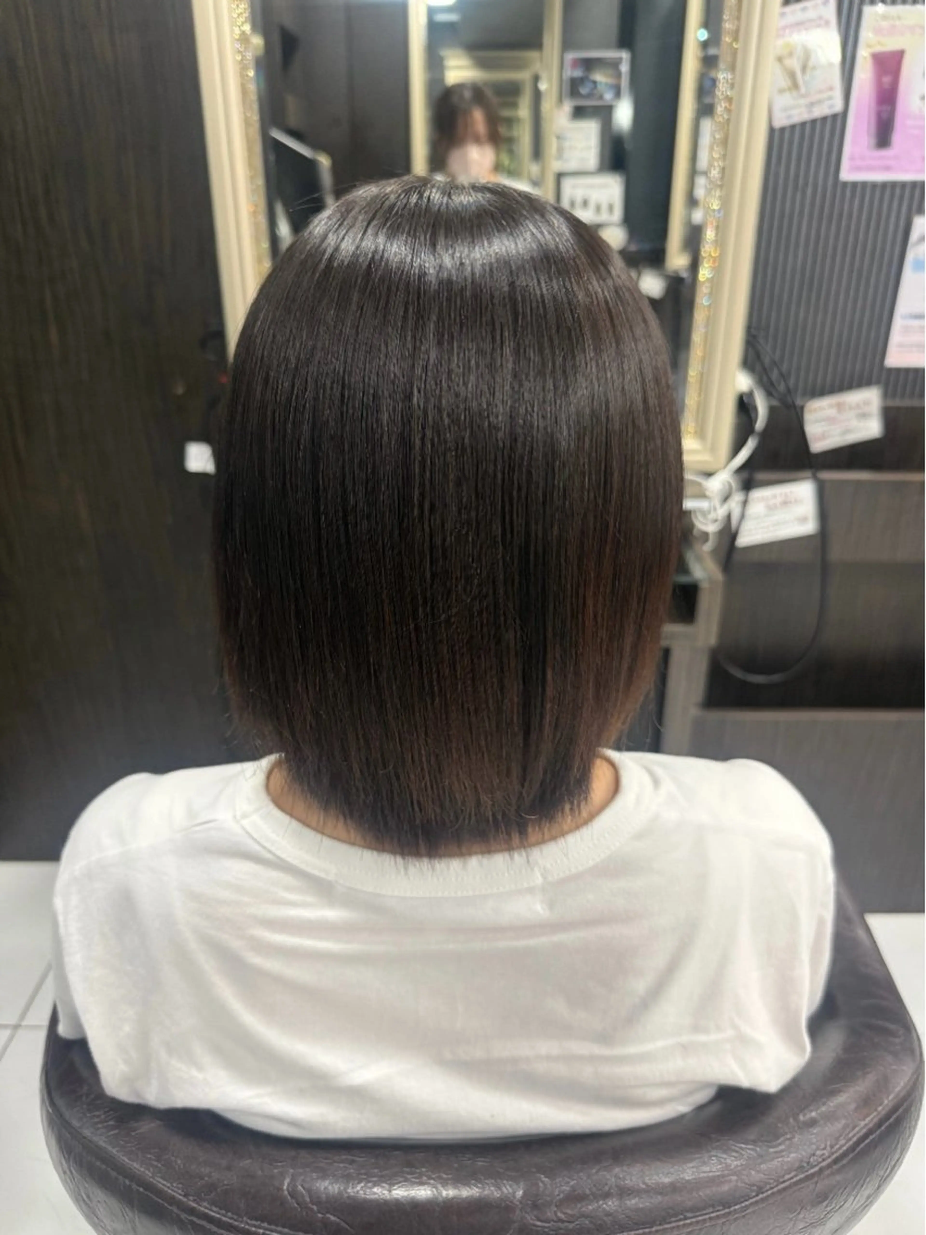 ミディアム 縮毛矯正 カットモデル募集中 💜manaka💜のヘアスタイル