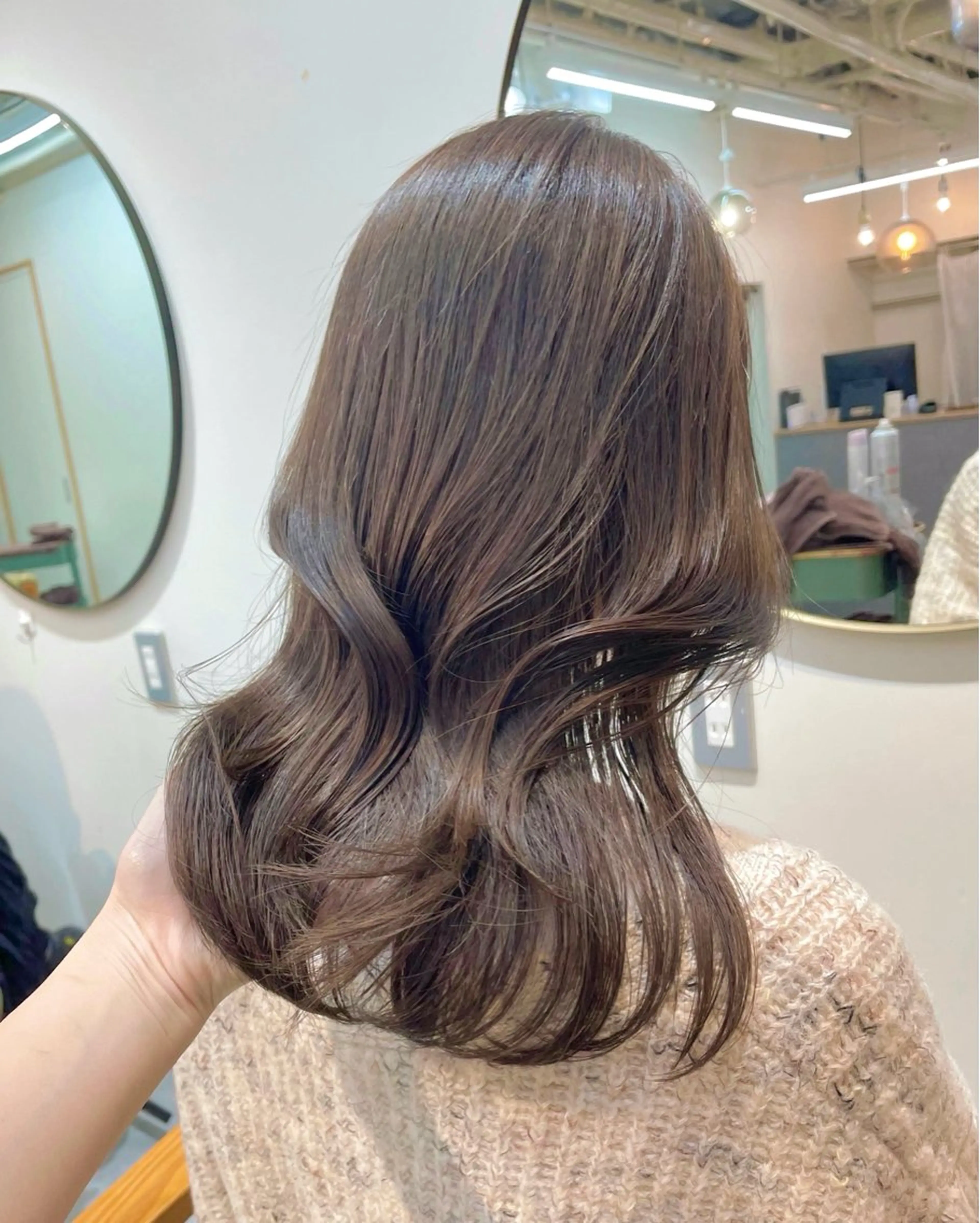 セミロング カラー カット ヘアカラー 韓国レイヤー　船橋 徒歩5分/小川友美のヘアスタイル