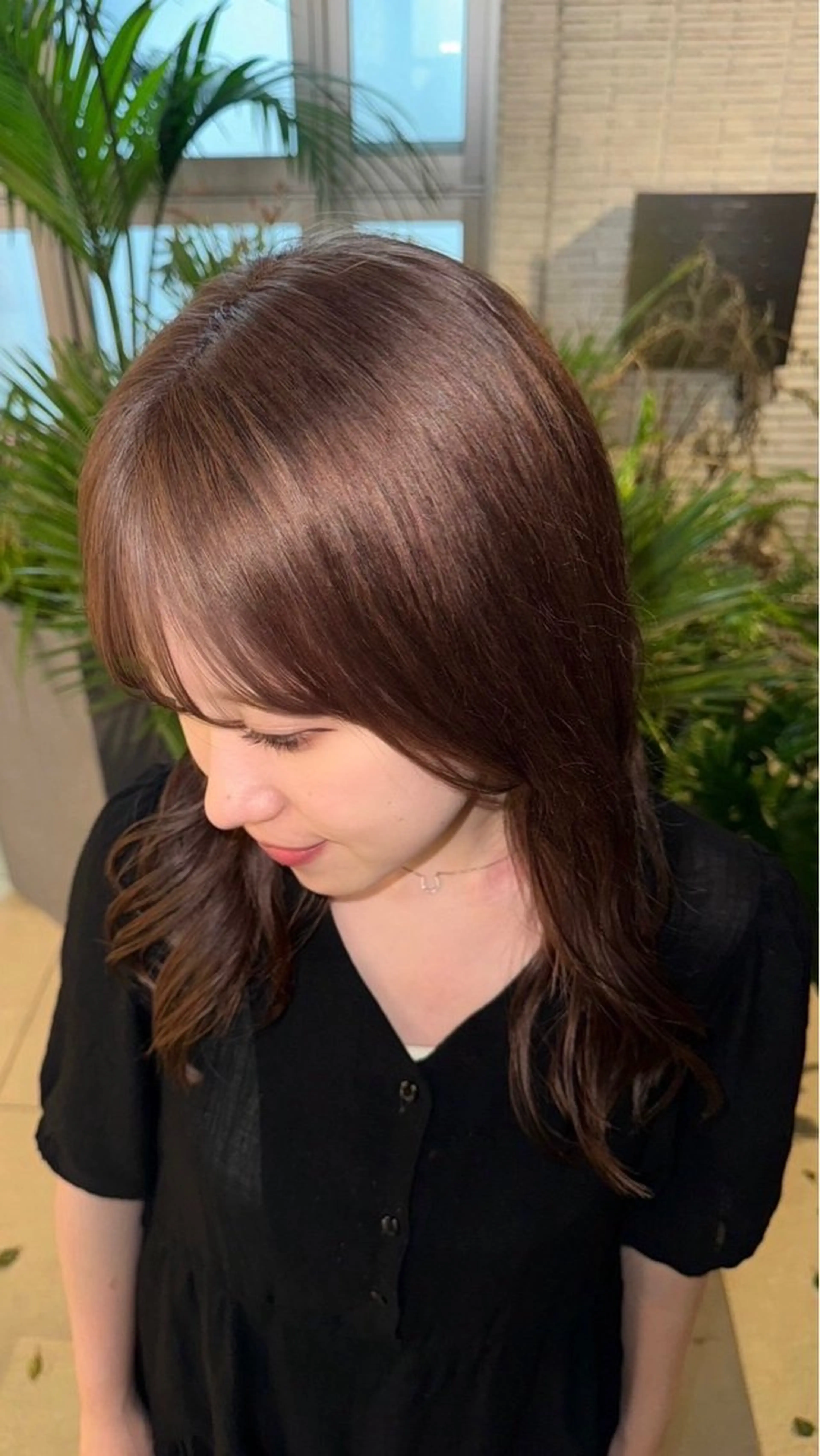 ロング ヘアカラー よこやま なぎさのヘアスタイル