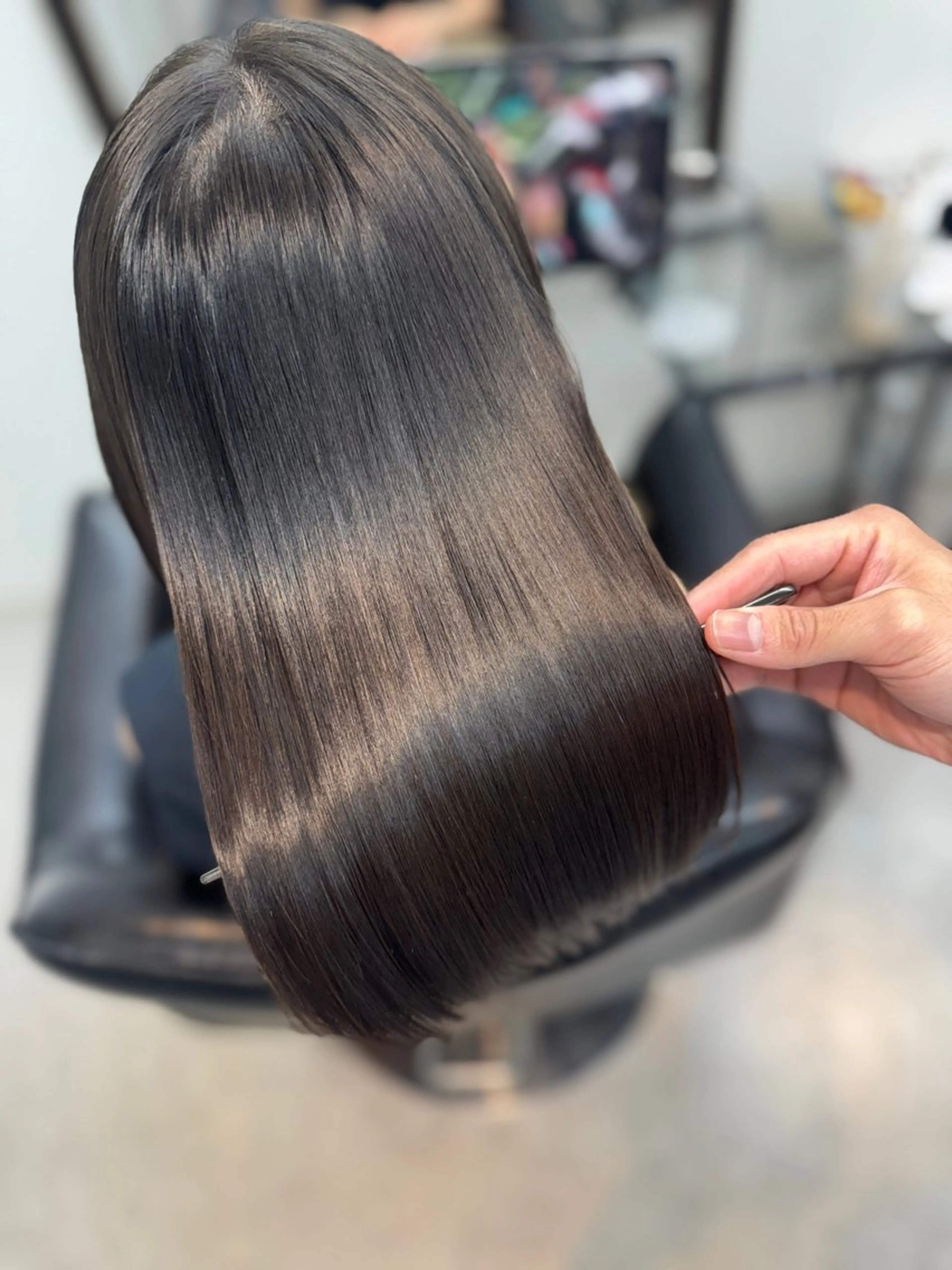 ロング 縮毛矯正 トリートメント Re:start所属・【髪質改善】大川 倖平のヘアスタイル