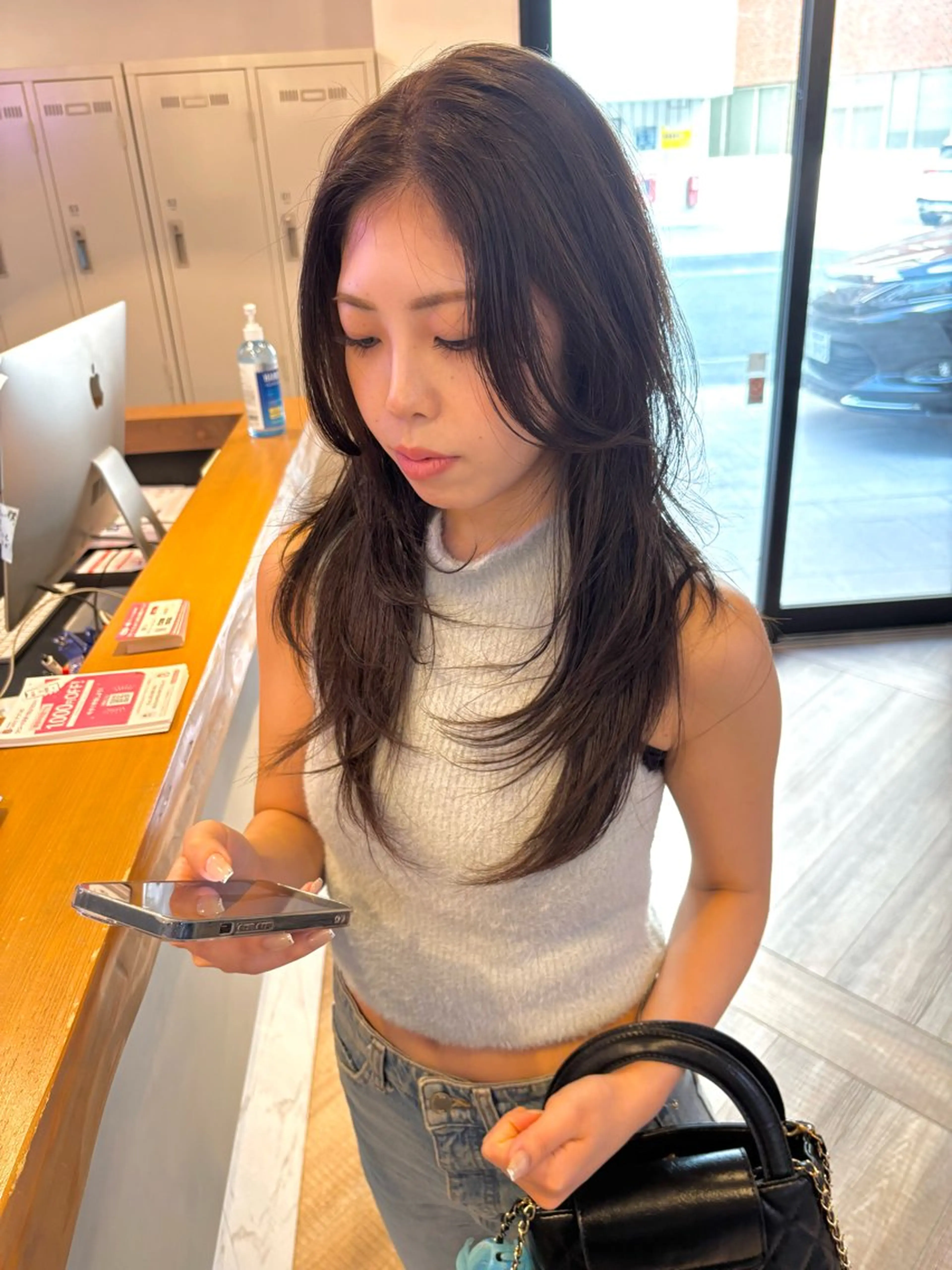 ロング カラー ベージュカラー レイヤーカット ロング カット ヘアカラー トリートメント レイヤー/大人メンズ パーマ🌀 平島拓也のヘアスタイル
