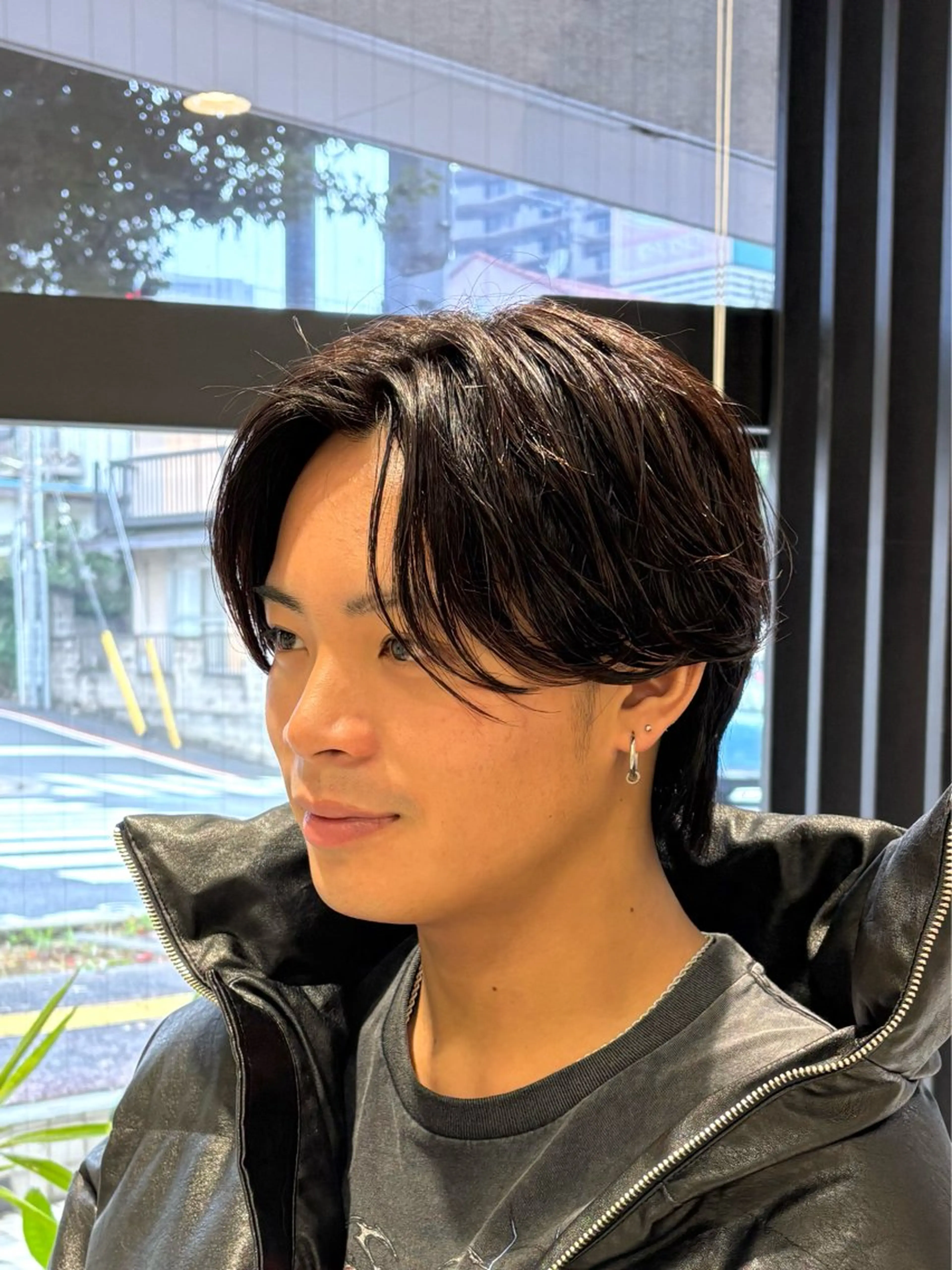 パーマ メンズ センターパート メンズパーマ ニュアンスパーマ カット パーマ トリートメント 駒野 晃のヘアスタイル