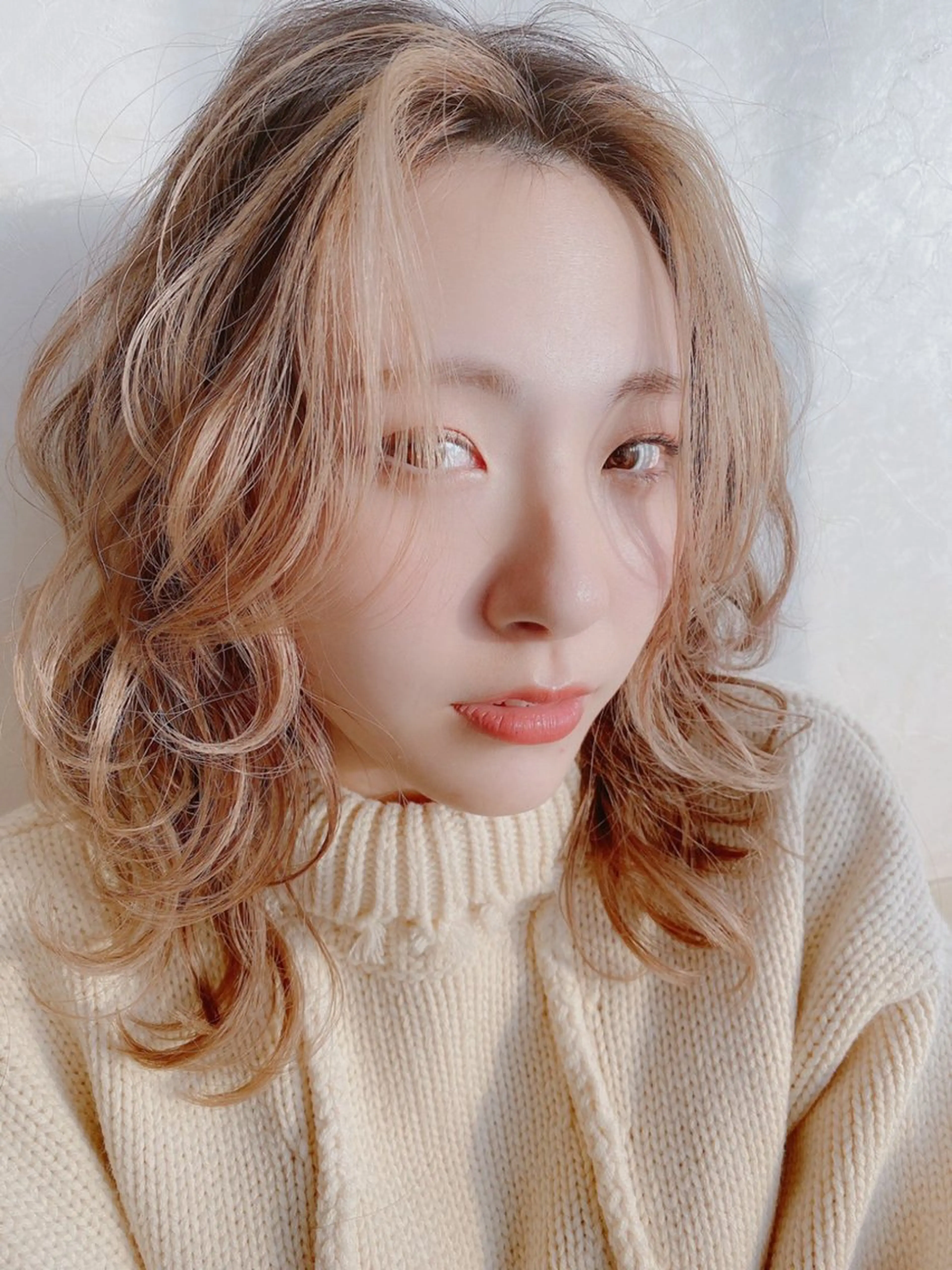 セミロング カラー カラーモデル募集中 美容室ハピスのヘアスタイル