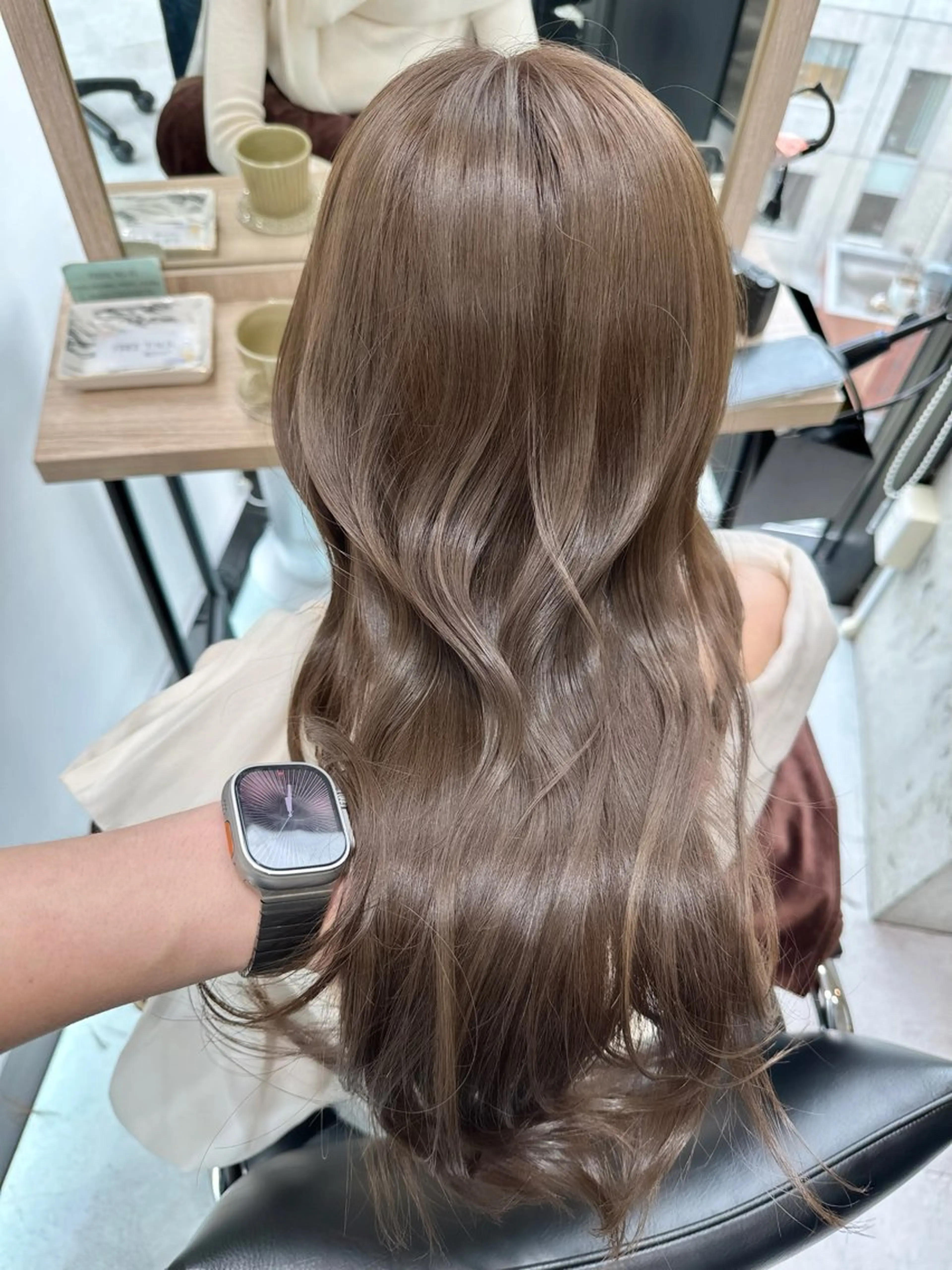 セミロング カット ヘアカラー トリートメント ✨透明感カラー/縮毛 恵比寿HAYATO✨のヘアスタイル