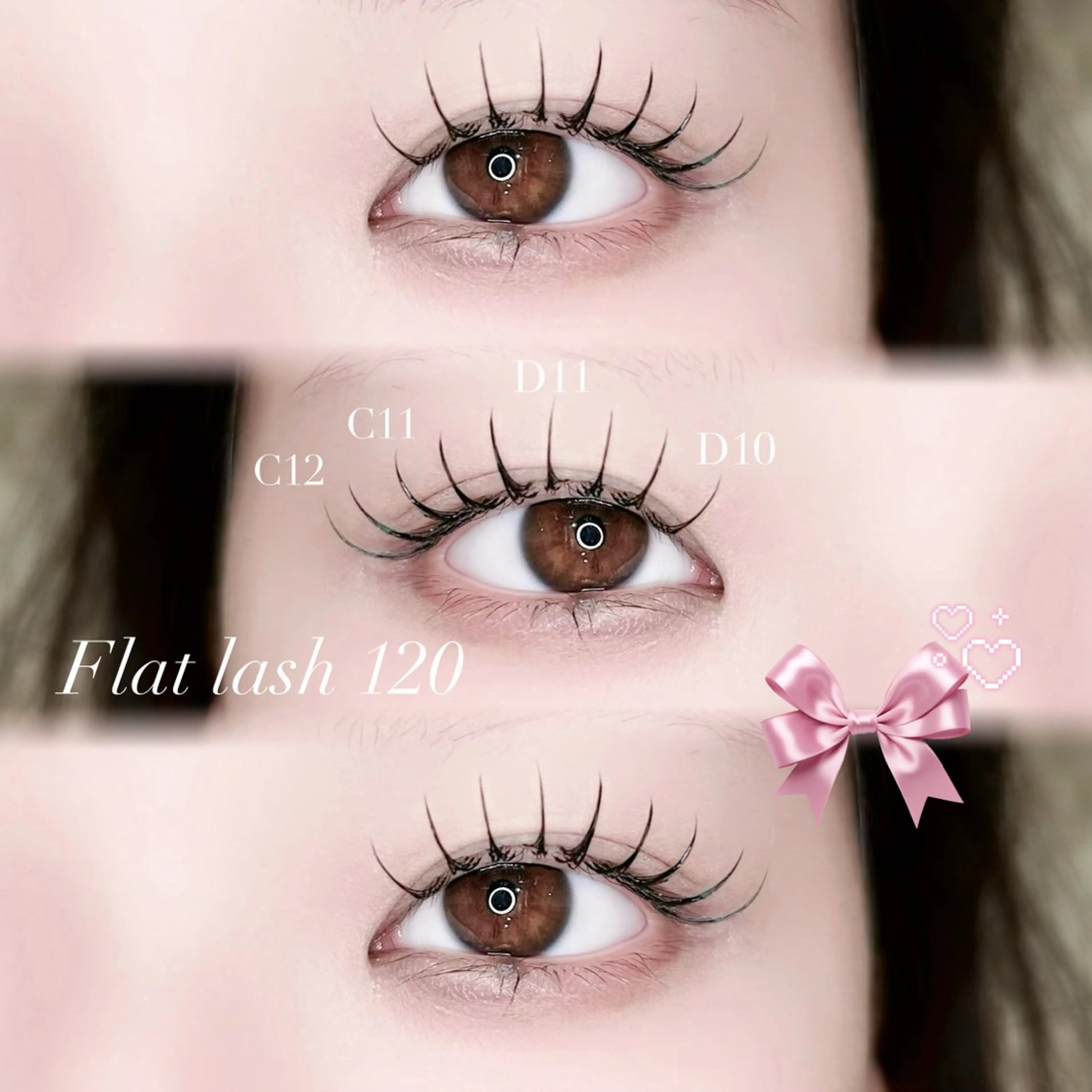 【4月限定価格🎀】フラットラッシュ120本✩(束感コーティング仕上げは+400円)の写真