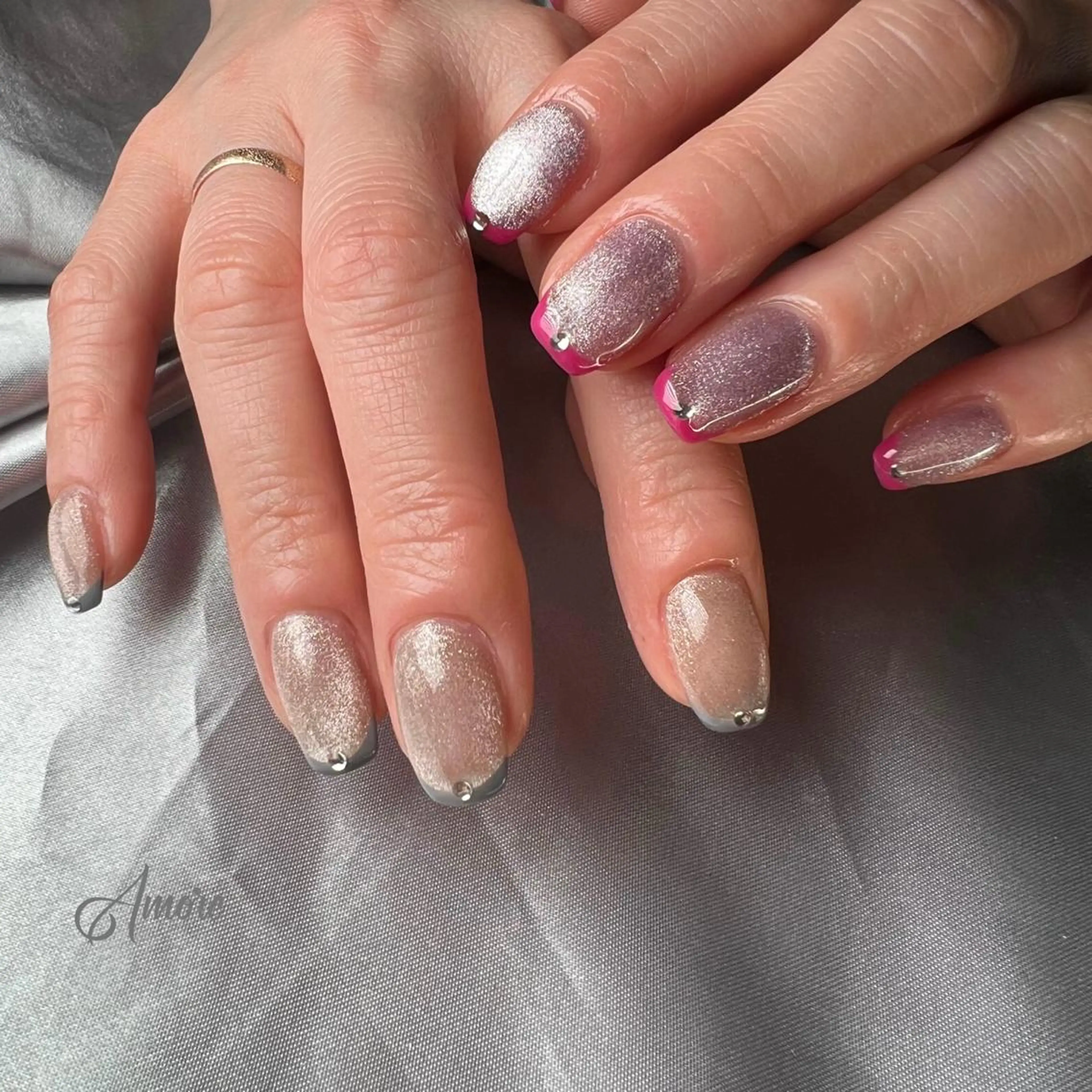 ネイル ジェルネイル 韓国ネイル ミラーネイル オフィスネイル パラジェル You kyehwaのネイルデザイン