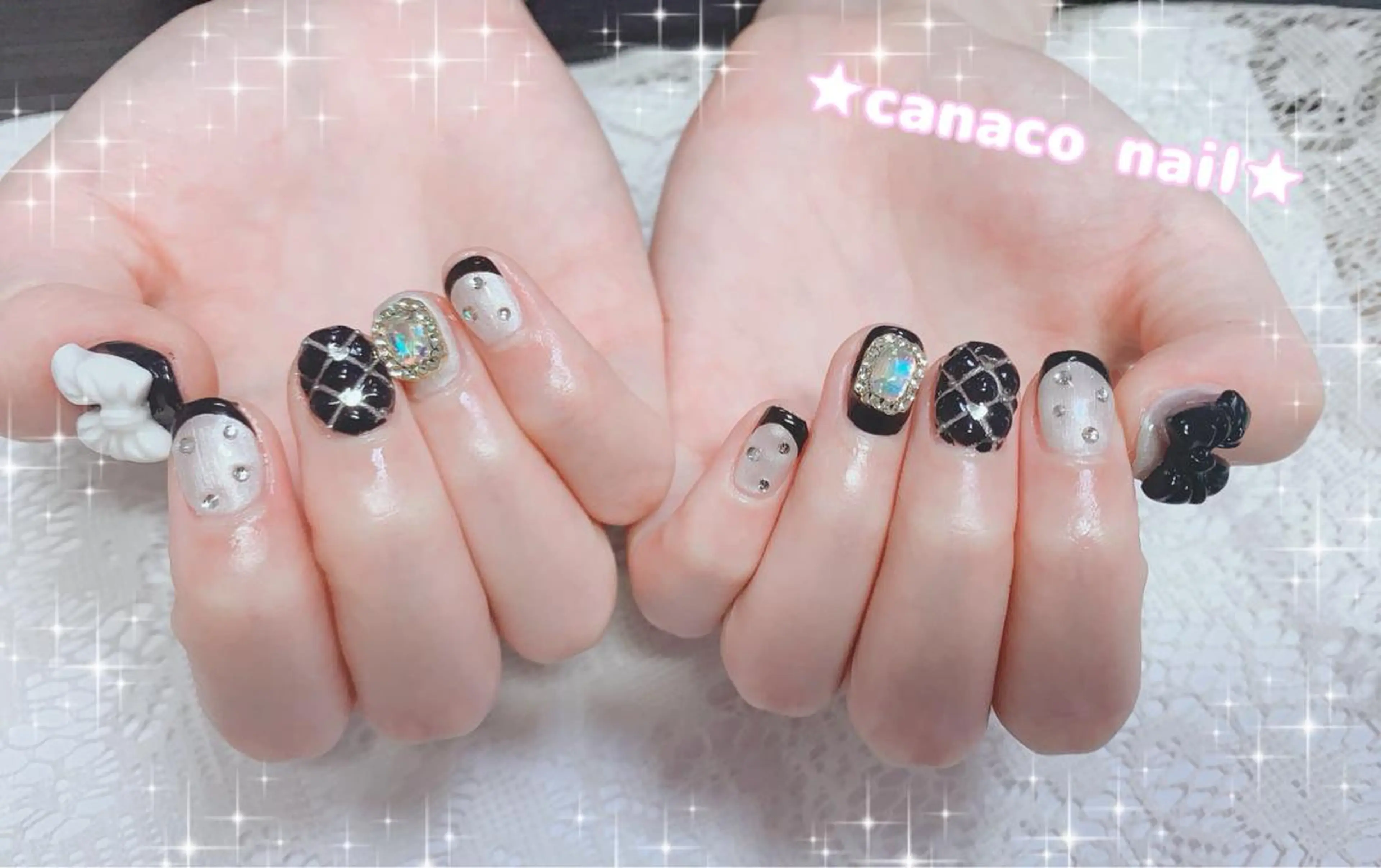 ネイル アートネイル ジェルネイル ガーリー 持ち込み パラジェル ハンドネイル ハンドケア ベテランネイル cnc  nailのネイルデザイン