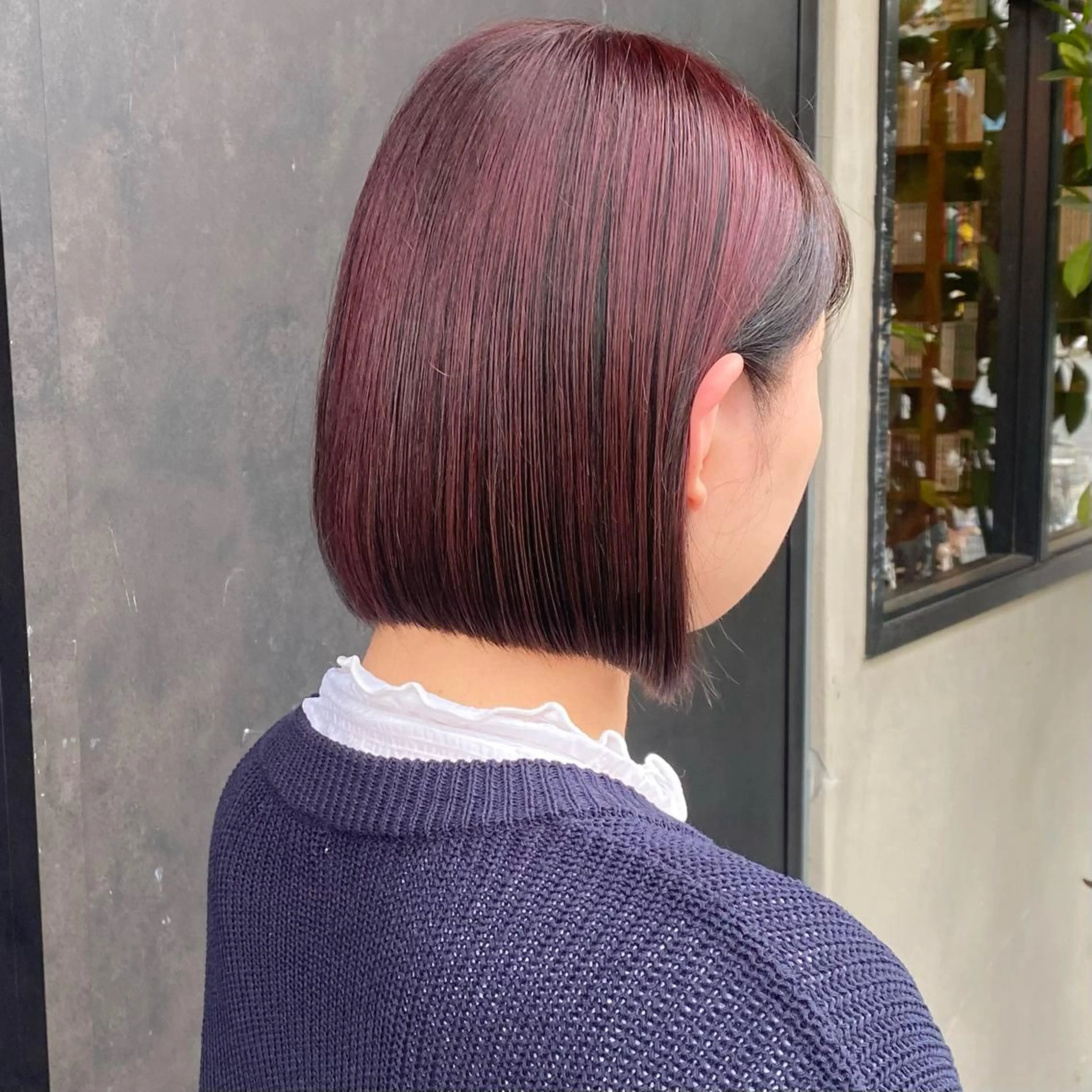 ミディアム カラー ブリーチ カット ヘアカラー 比嘉 陽のヘアスタイル