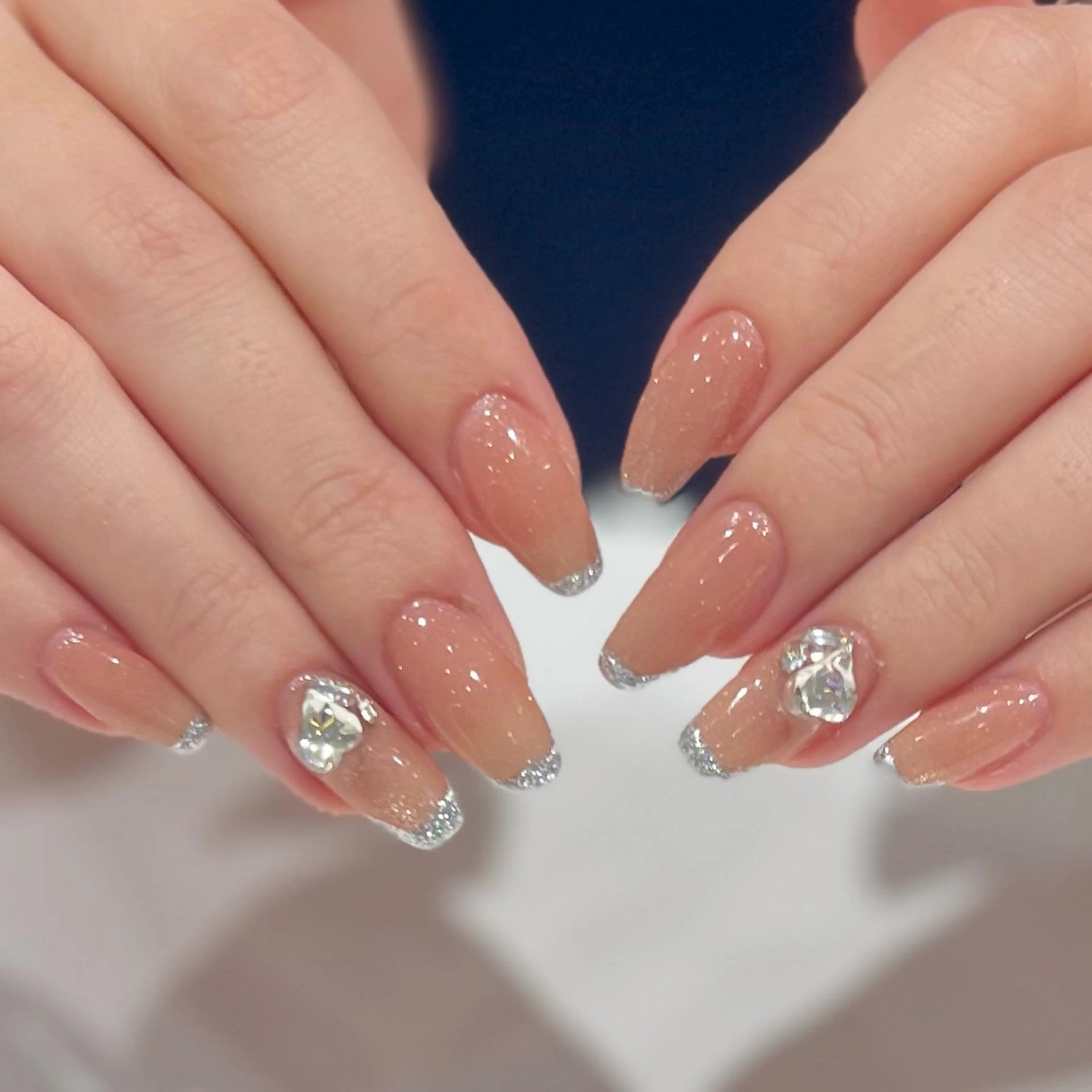 ネイル アートネイル フレンチネイル ジェルネイル マグネットネイル マグネットフレンチ ハンドネイル VINGT NAIL Aika.K🍒のネイルデザイン