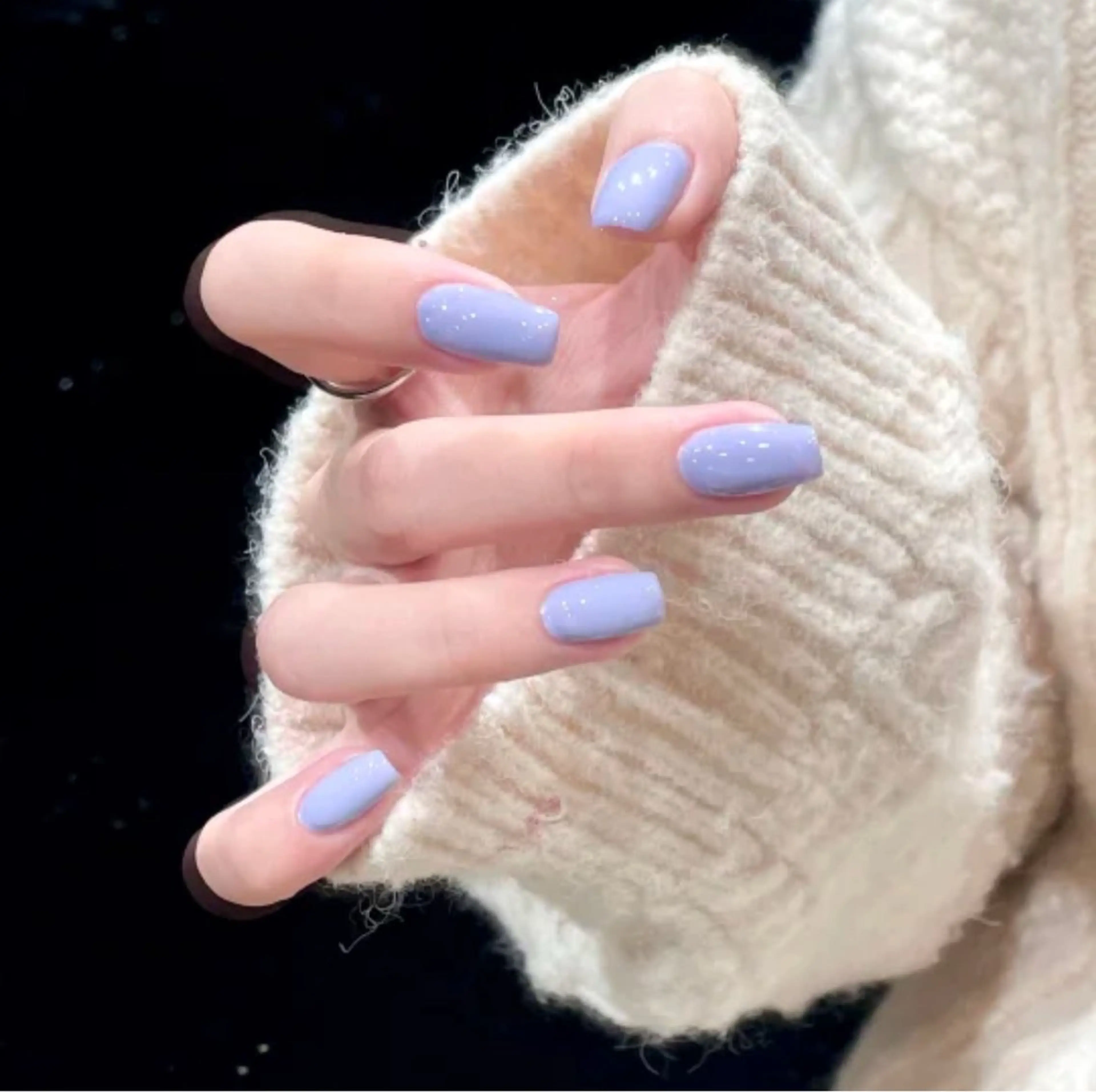 チップ長さだし*ワンカラーorフラッシュネイルorラメグラデーション 7700円の写真