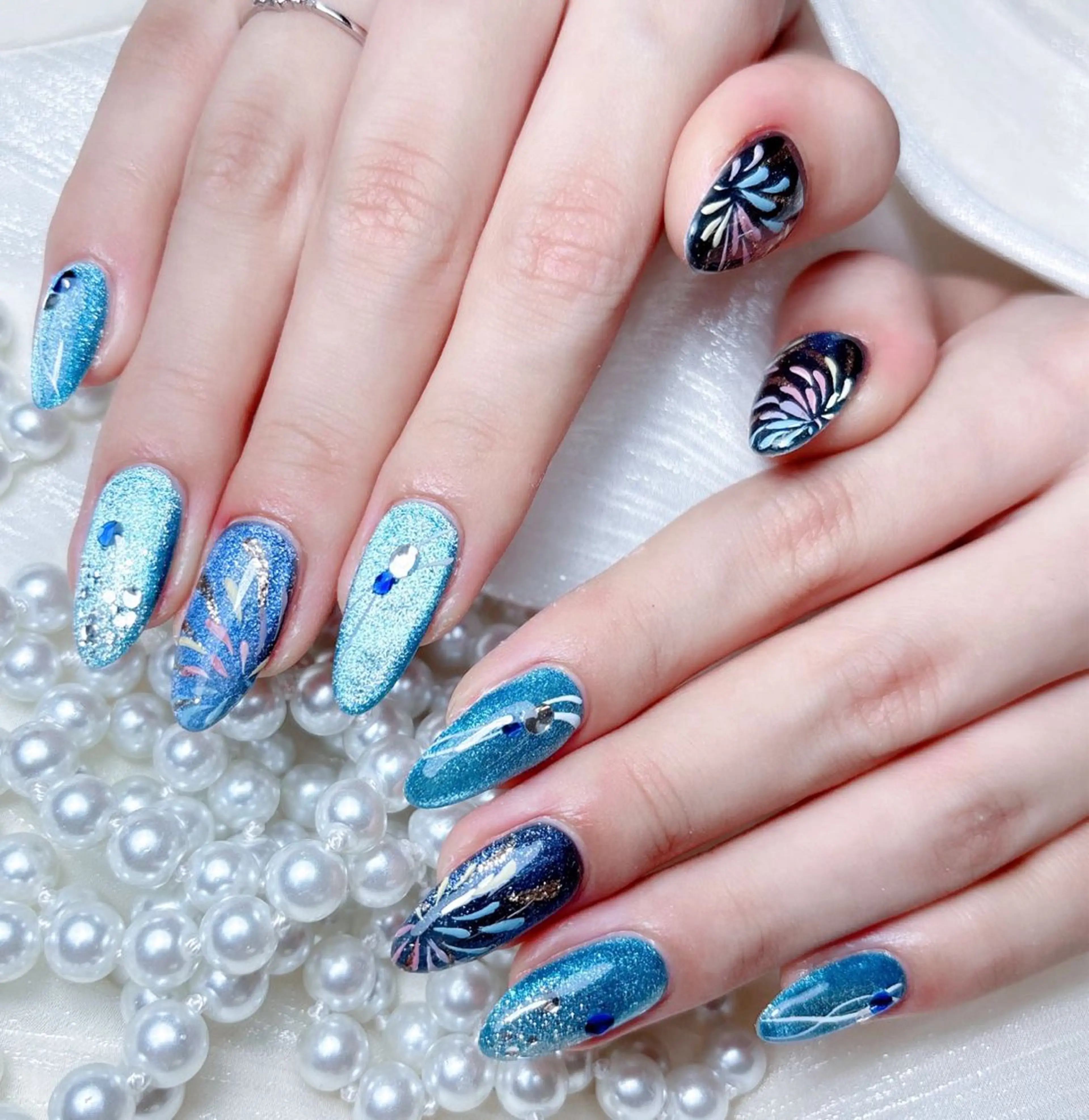 ネイル ハンドネイル M🌷nail 長さだし専門店のネイルデザイン