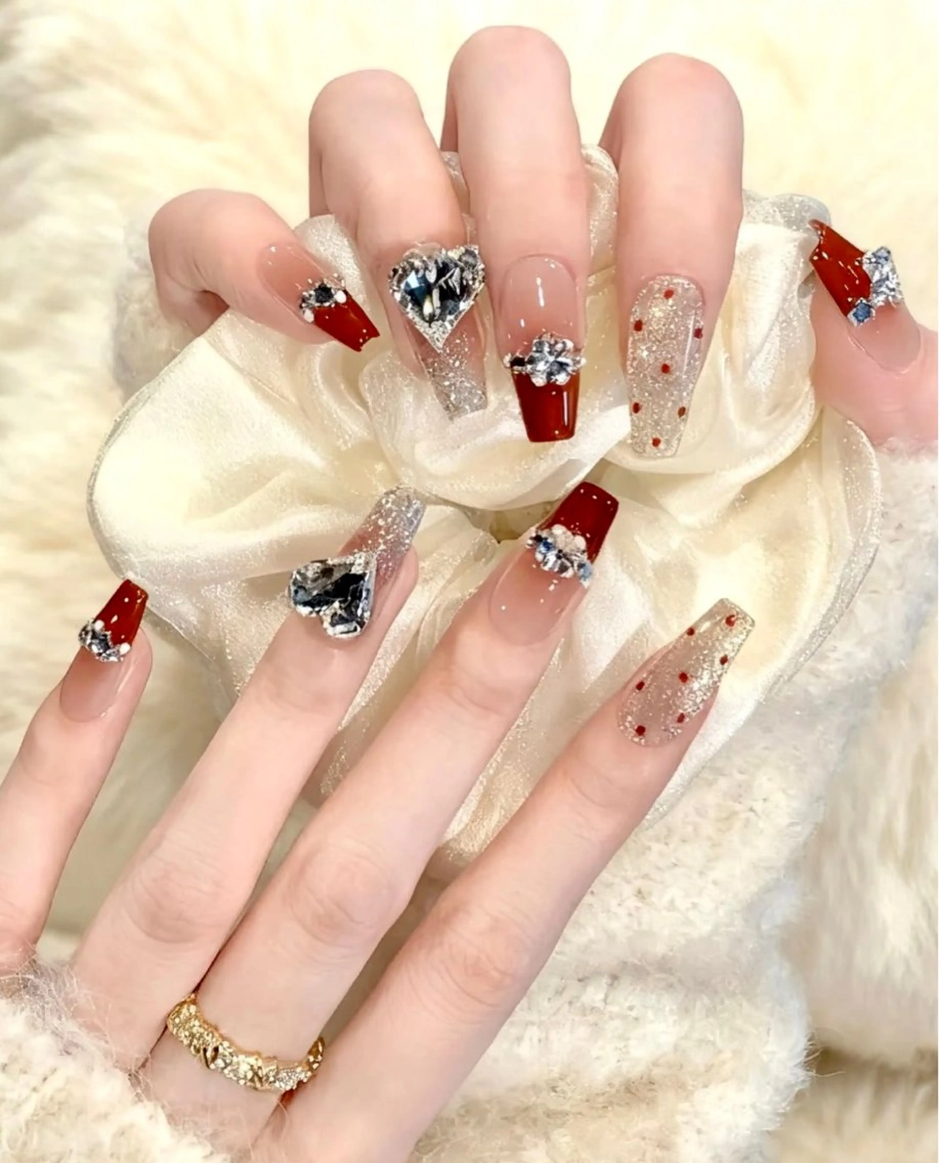 ⭐️💅(チップ長か出し10本)デザインネイル(オフ有り)ご来店前にお写真を送ってお願いいたしますの写真