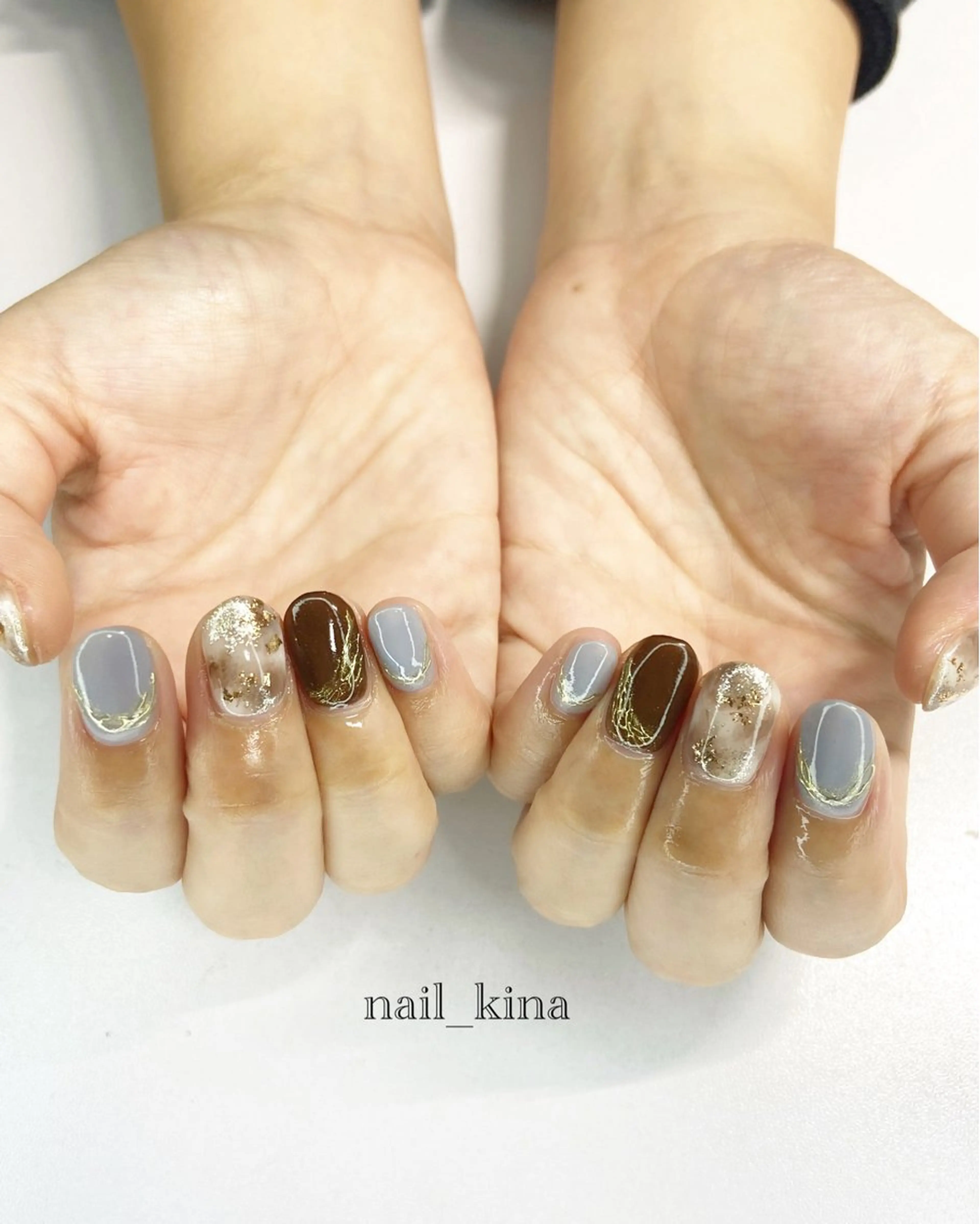 ネイル フラッシュネイル マグネットネイル ワンカラーネイル nail_ kinaのネイルデザイン