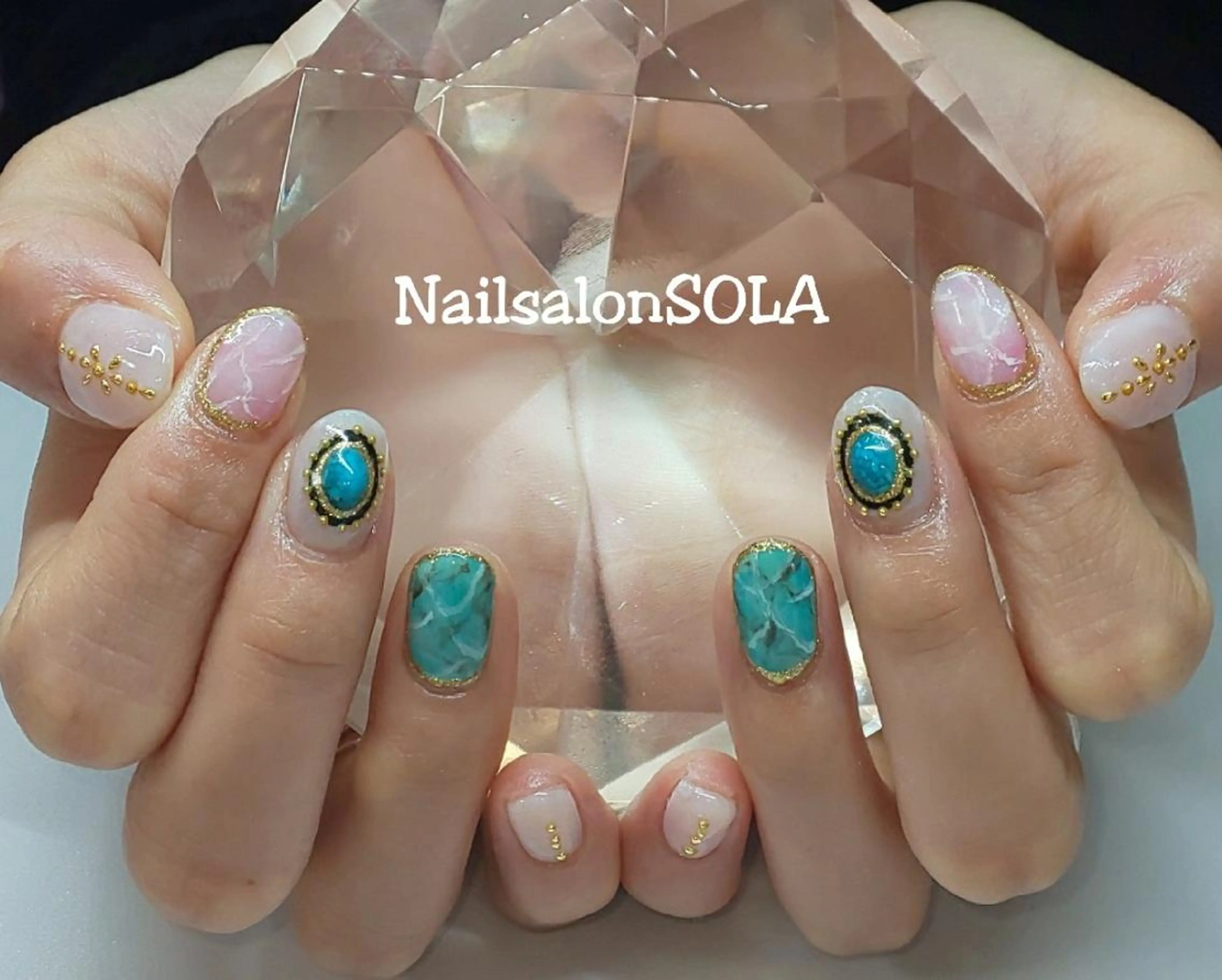 ネイル 大理石ネイル(マーブル) ハンドネイル 田代 夏子のネイルデザイン