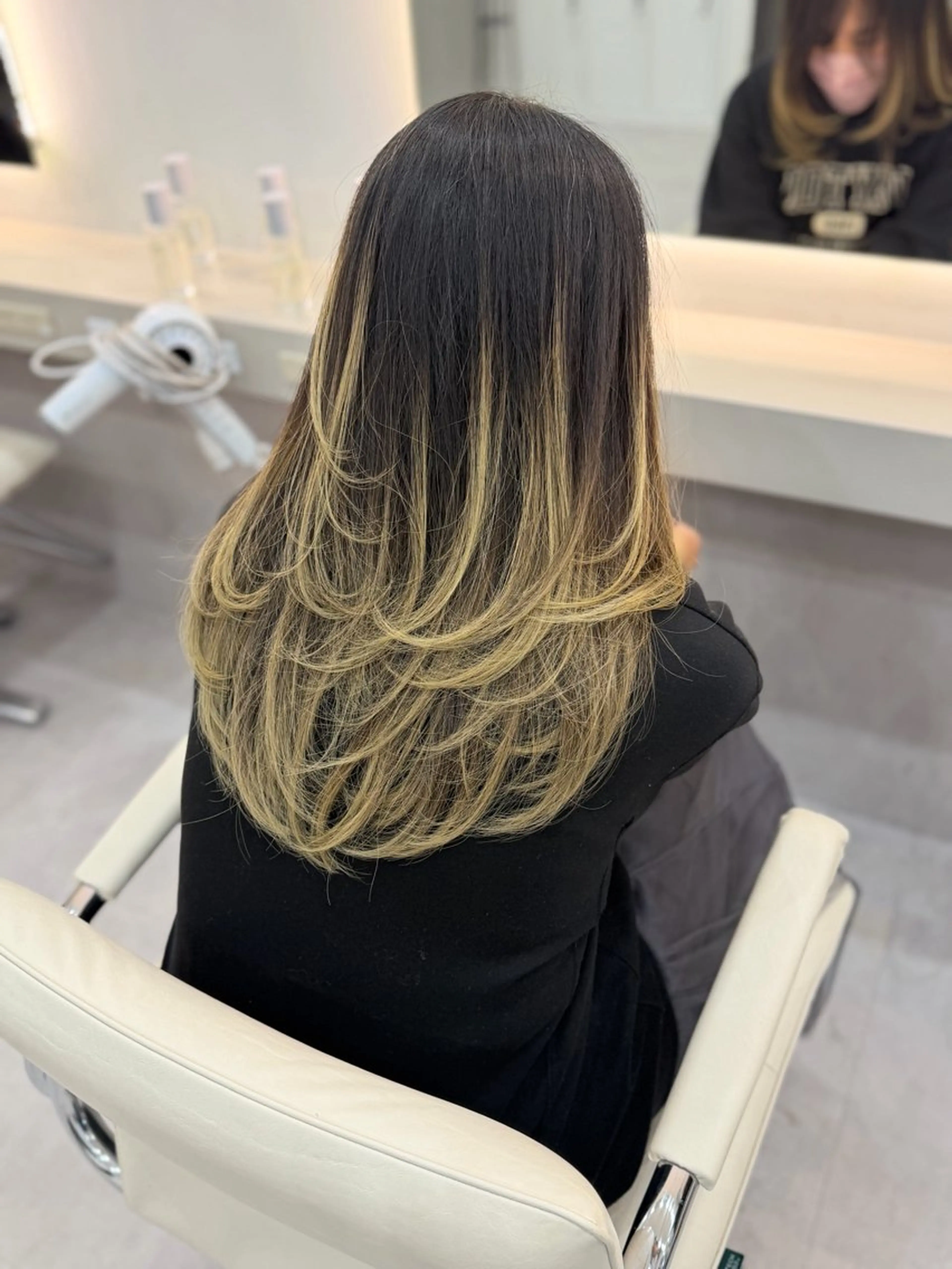 セミロング 顔周りカット レイヤーカット カット ヘアカラー 💎透明感カラー /似合わせカット💎のヘアスタイル