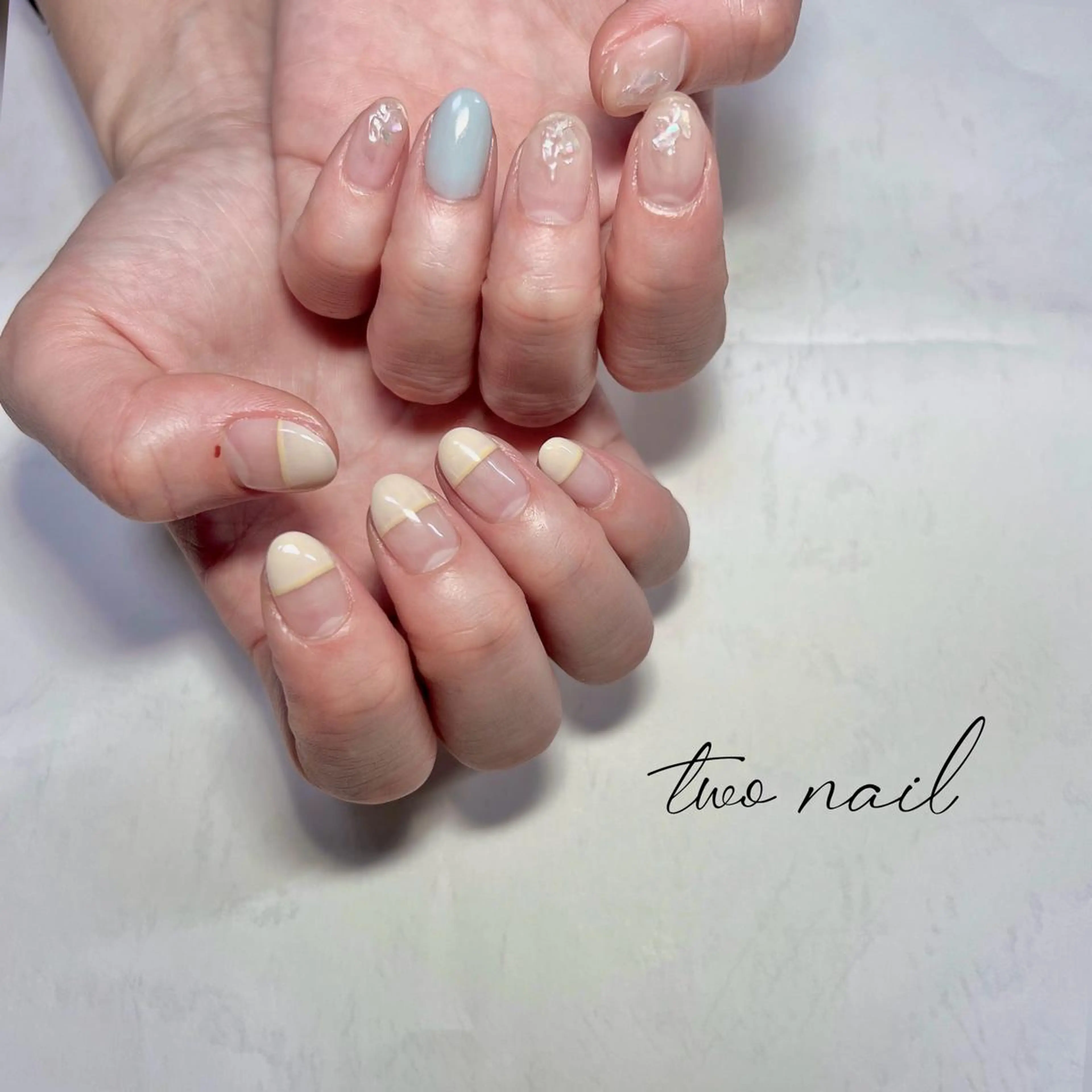 ネイル アートネイル フットネイル ハート ニュアンスネイル オフィスネイル two nailのネイルデザイン