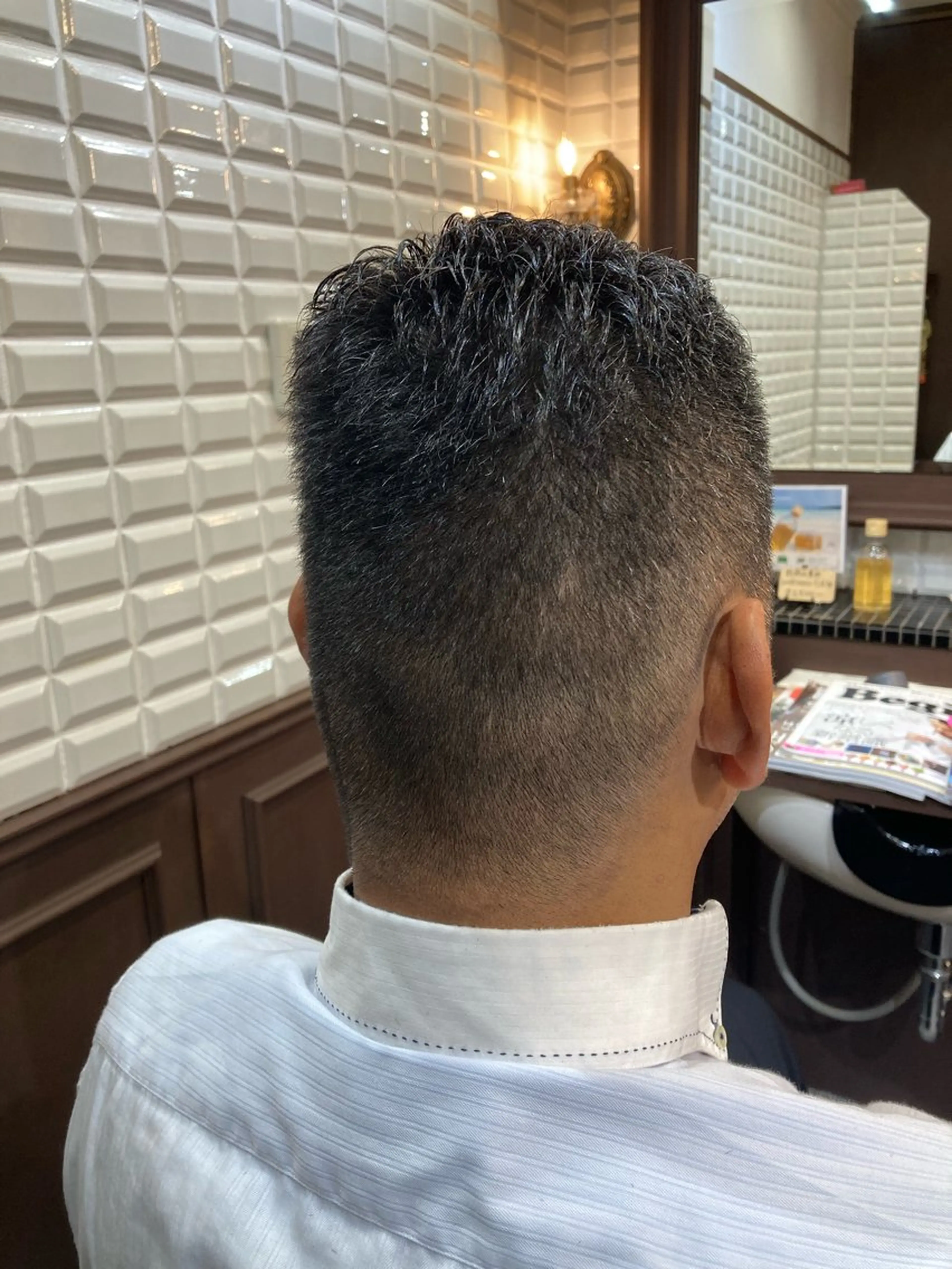 ショート メンズ 刈り上げ カット トリートメント ルピナス中田店長 山口大地のヘアスタイル