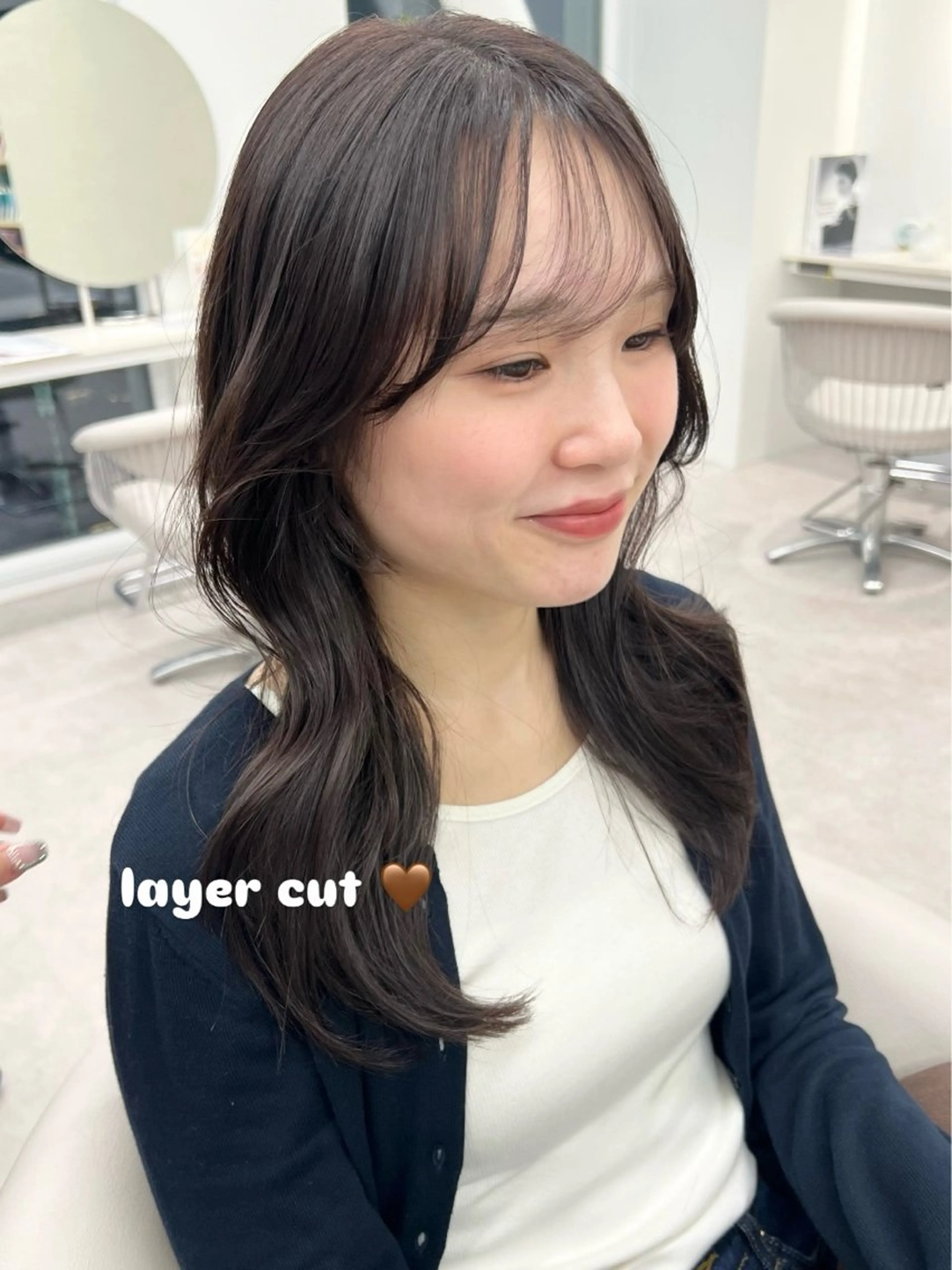 セミロング カラー カット ヘアカラー トリートメント 美髪矯正/髪質改善/ 艶髪🤍伊藤梨紗のヘアスタイル