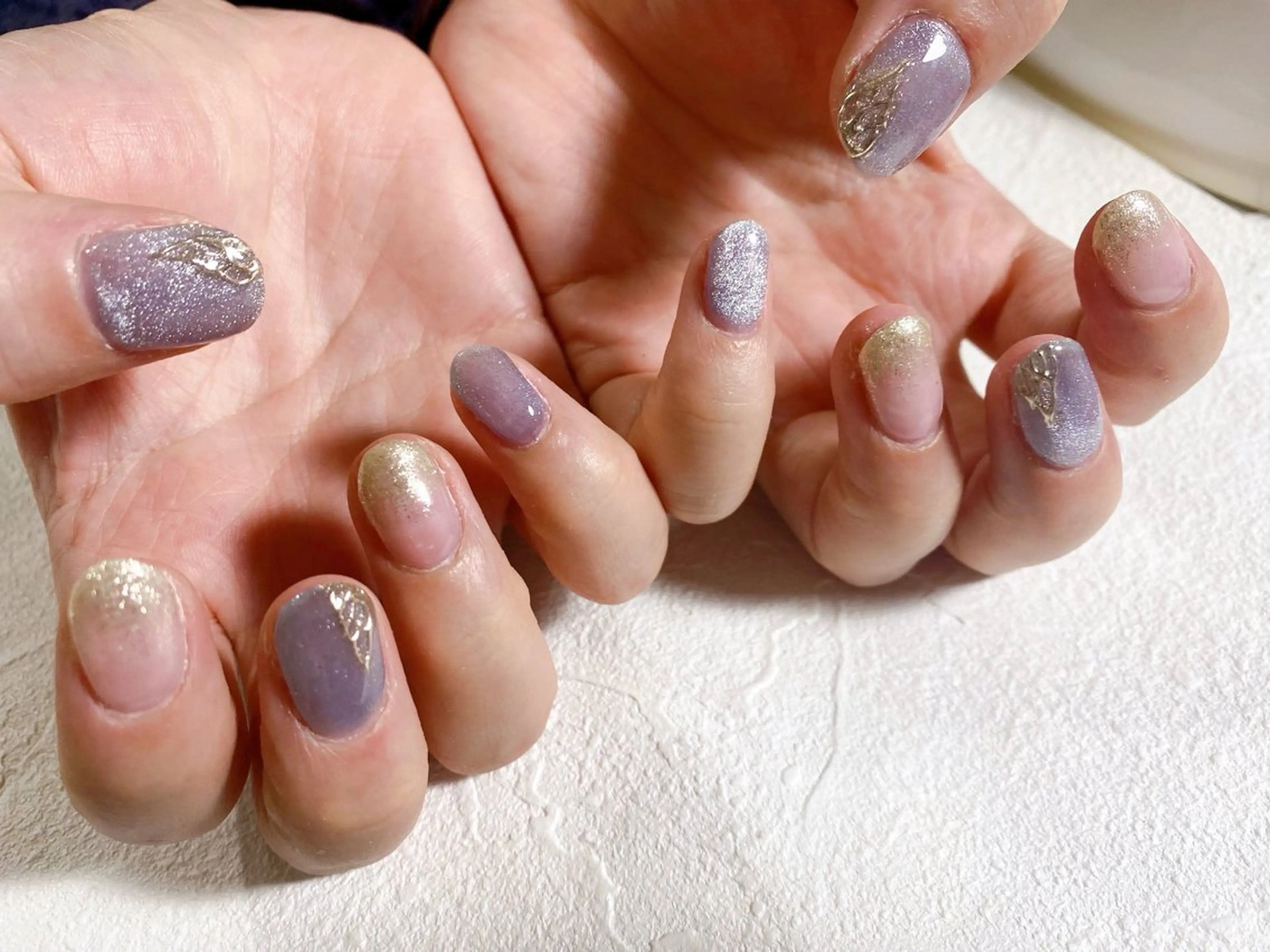 ネイル オーロラネイル フットネイル フレンチネイル ジェルネイル 韓国ネイル ハンドネイル kiki nail たまプラーザのネイルデザイン