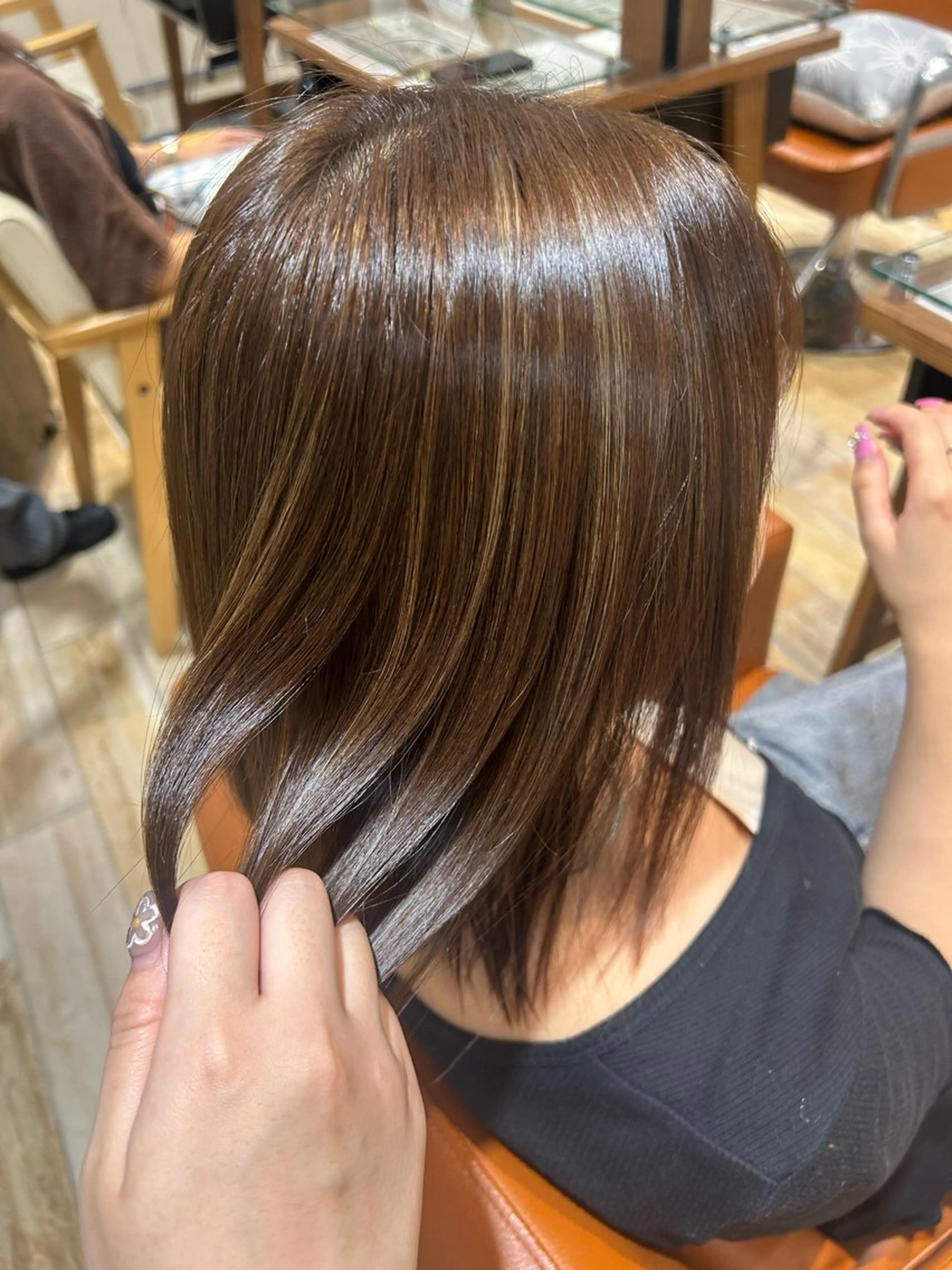 カラー ハイライトカラー ヘアカラー 須藤 向日葵のヘアスタイル