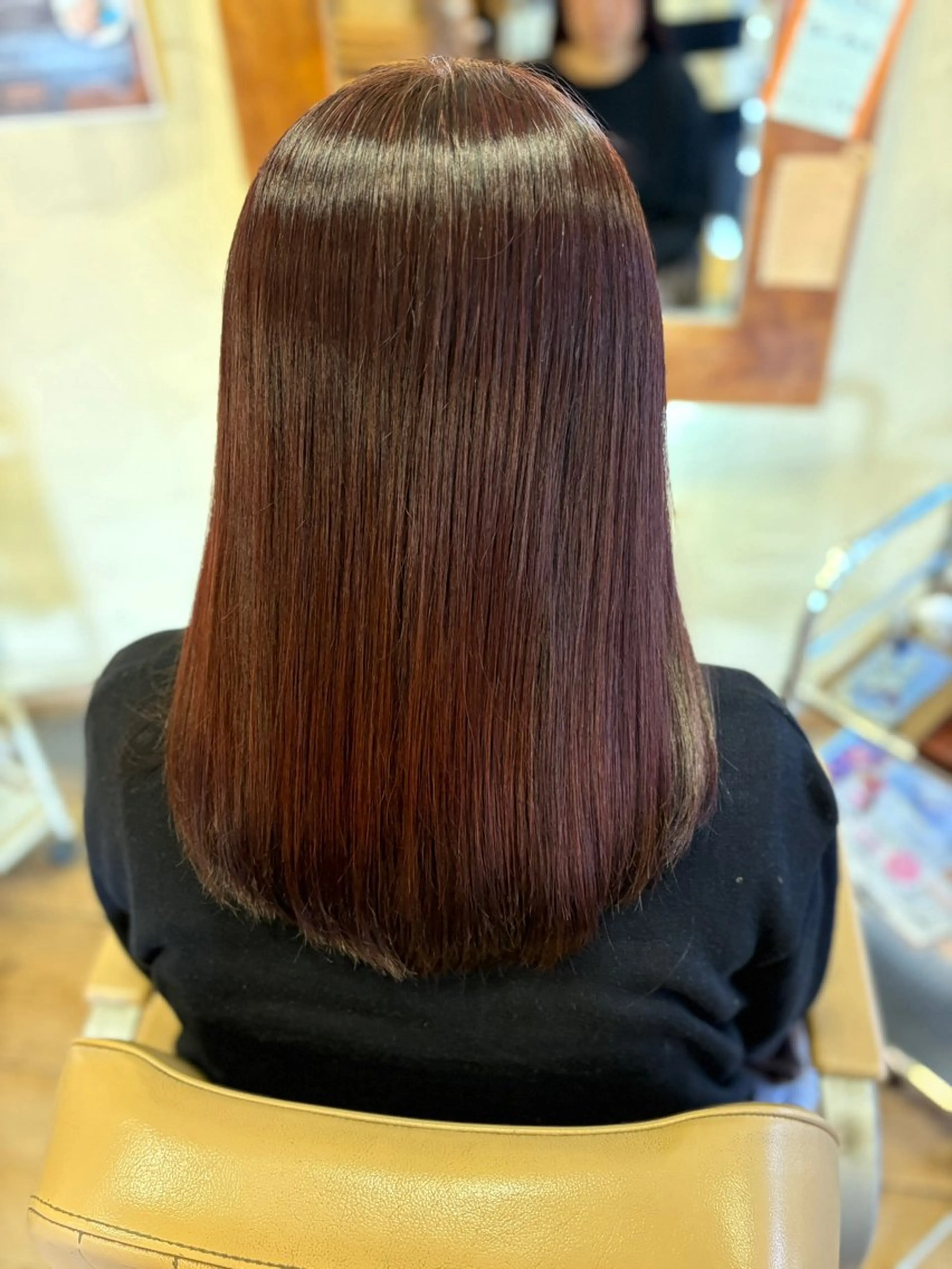 セミロング カット ヘアカラー トリートメント 柘植 雅大のヘアスタイル