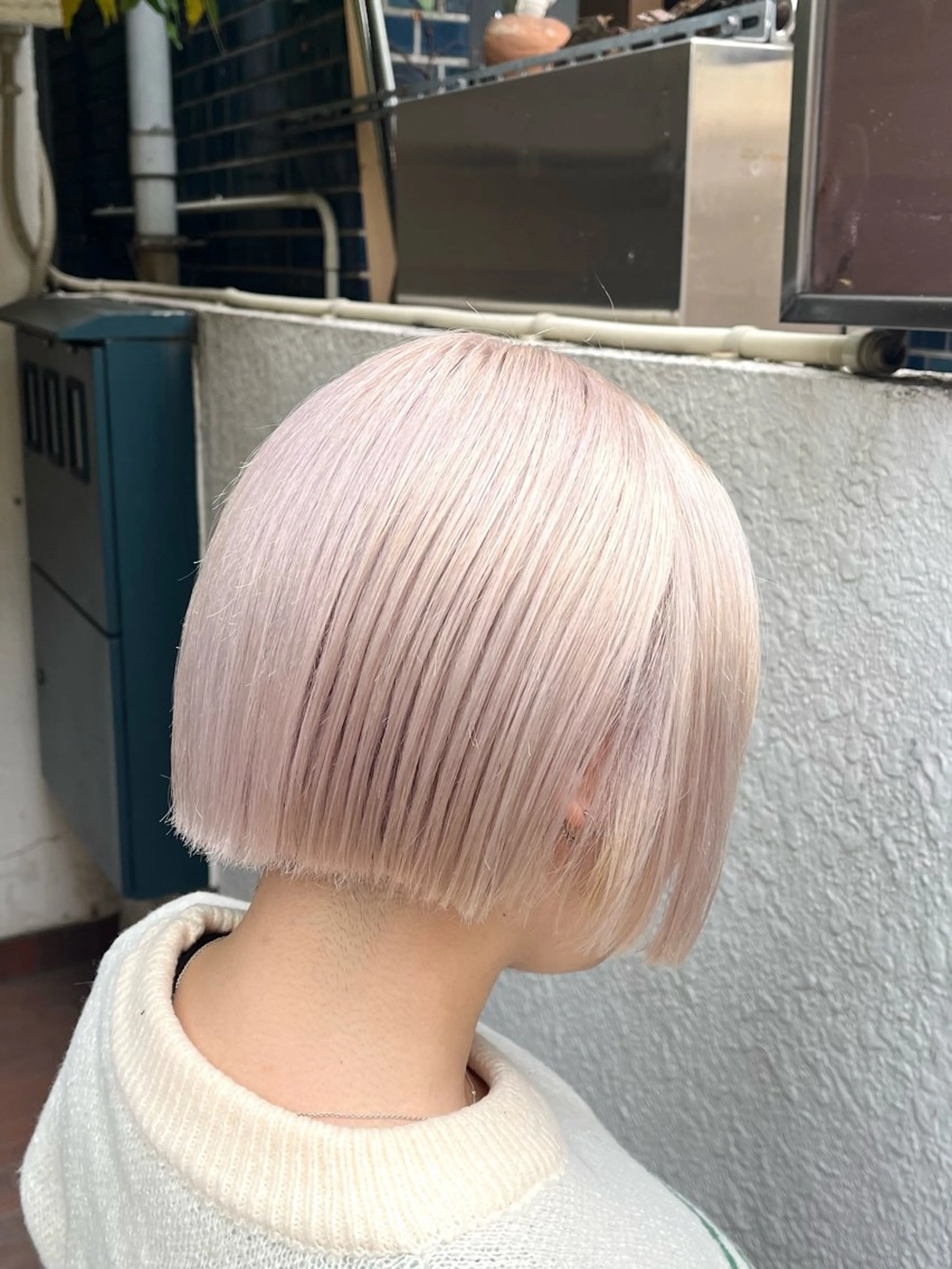 ショート カラー うる艶カラー× ハイトーン/miuのヘアスタイル