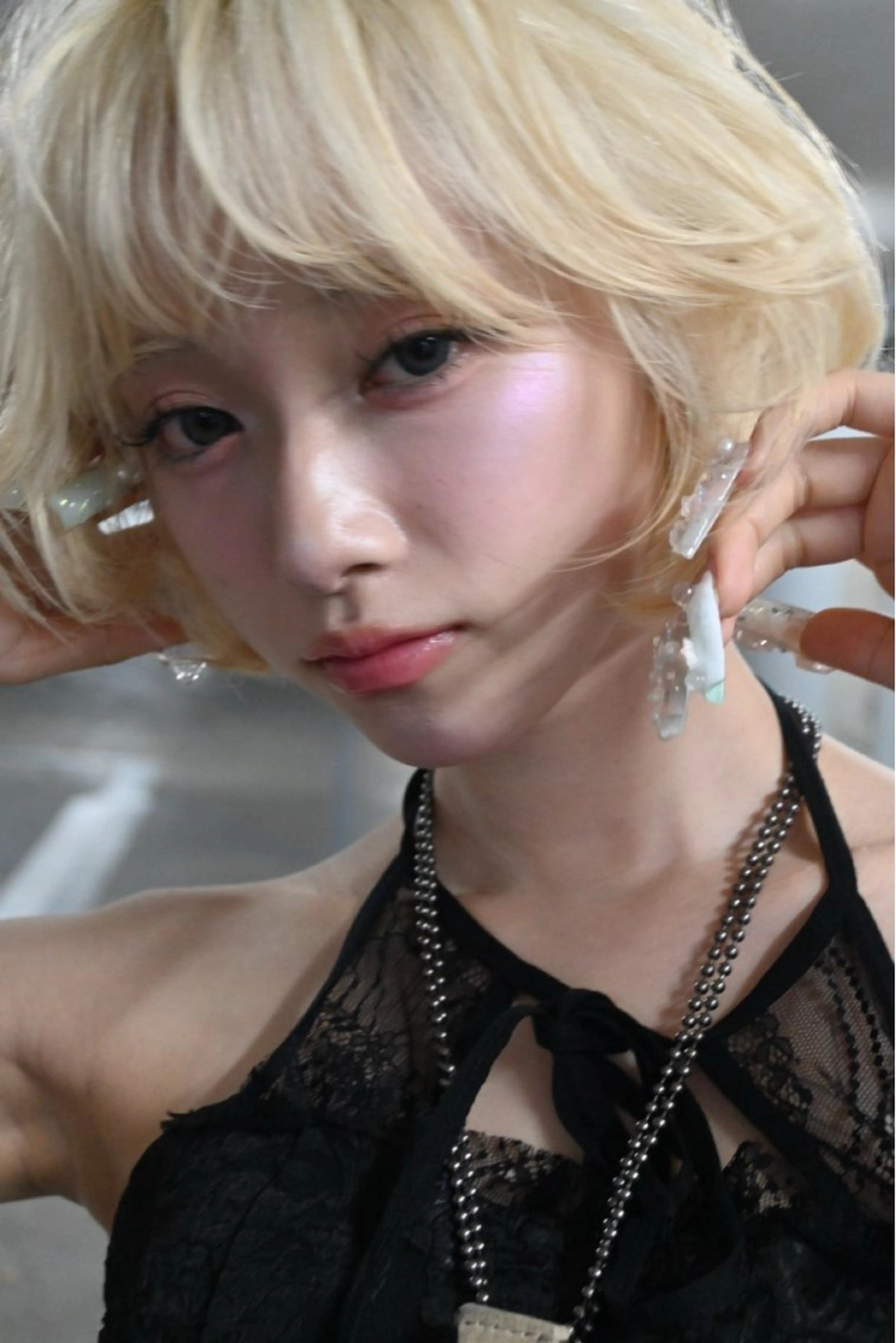 ショート カラー ボブレイヤー ボブ レイヤーカット 透明感カラー✨🩵 韓国ヘアkanatoのヘアスタイル