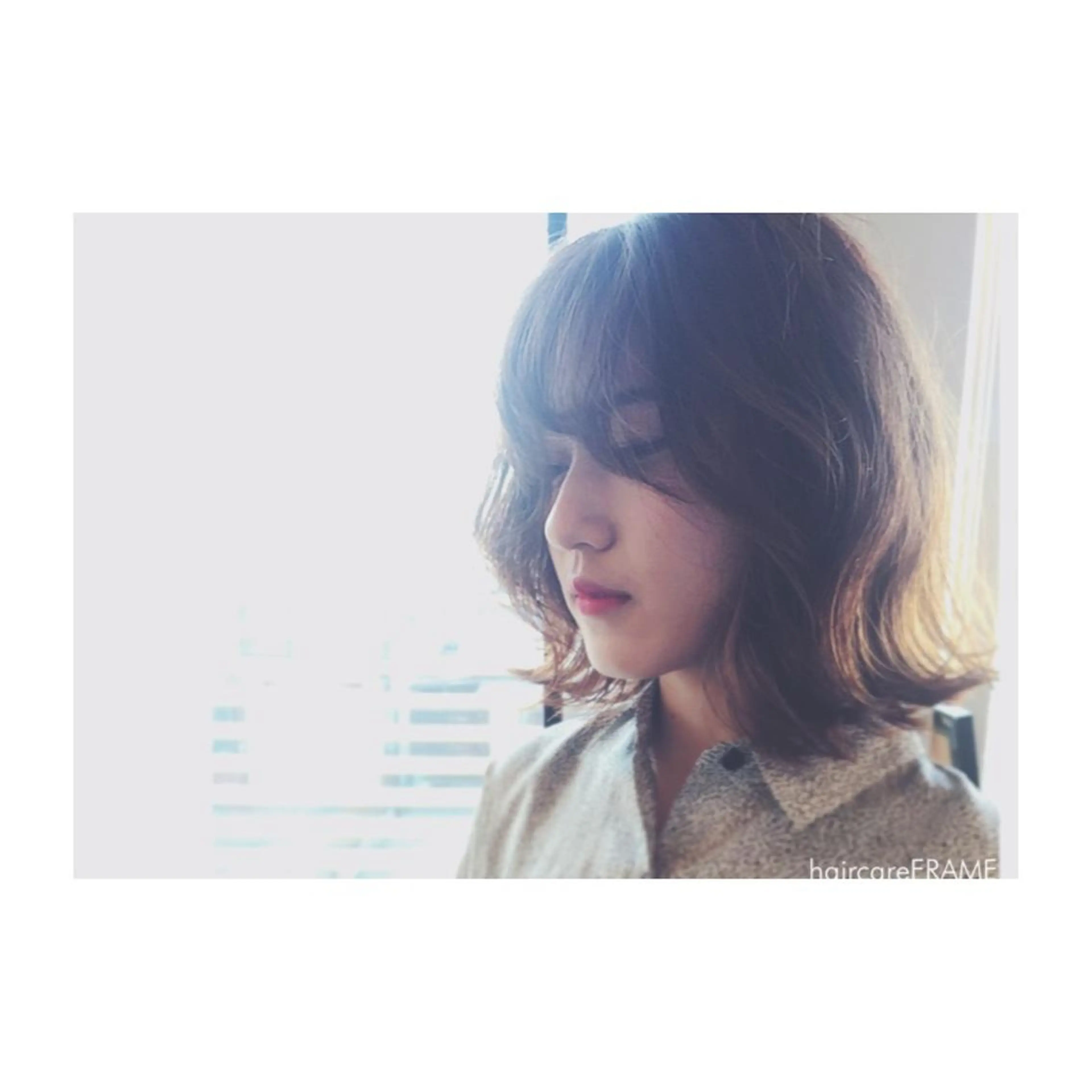ミディアム エイジングケア/大人 デザイン/FRAMEのヘアスタイル