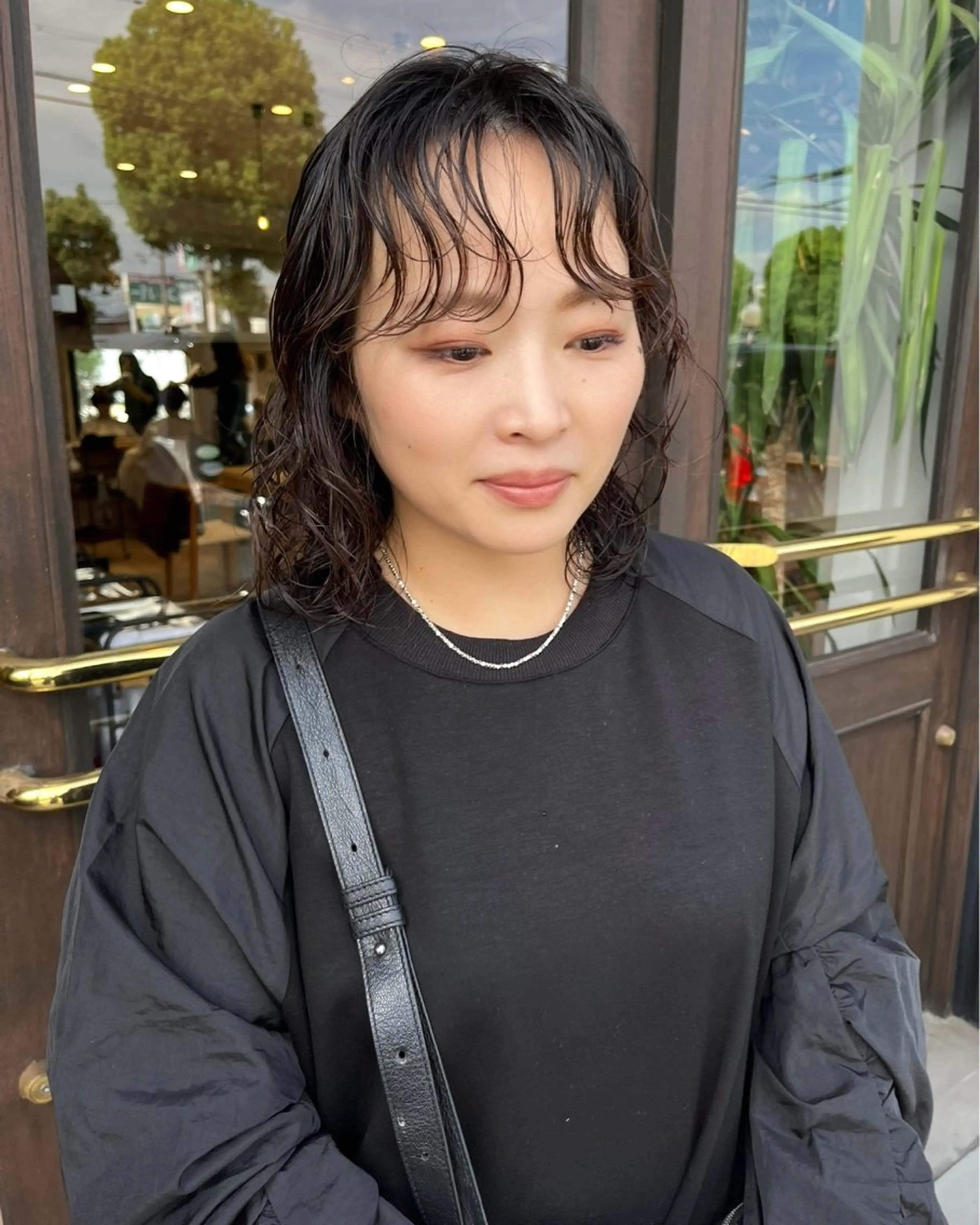 ミディアム パーマ 吉原 由菜のヘアスタイル