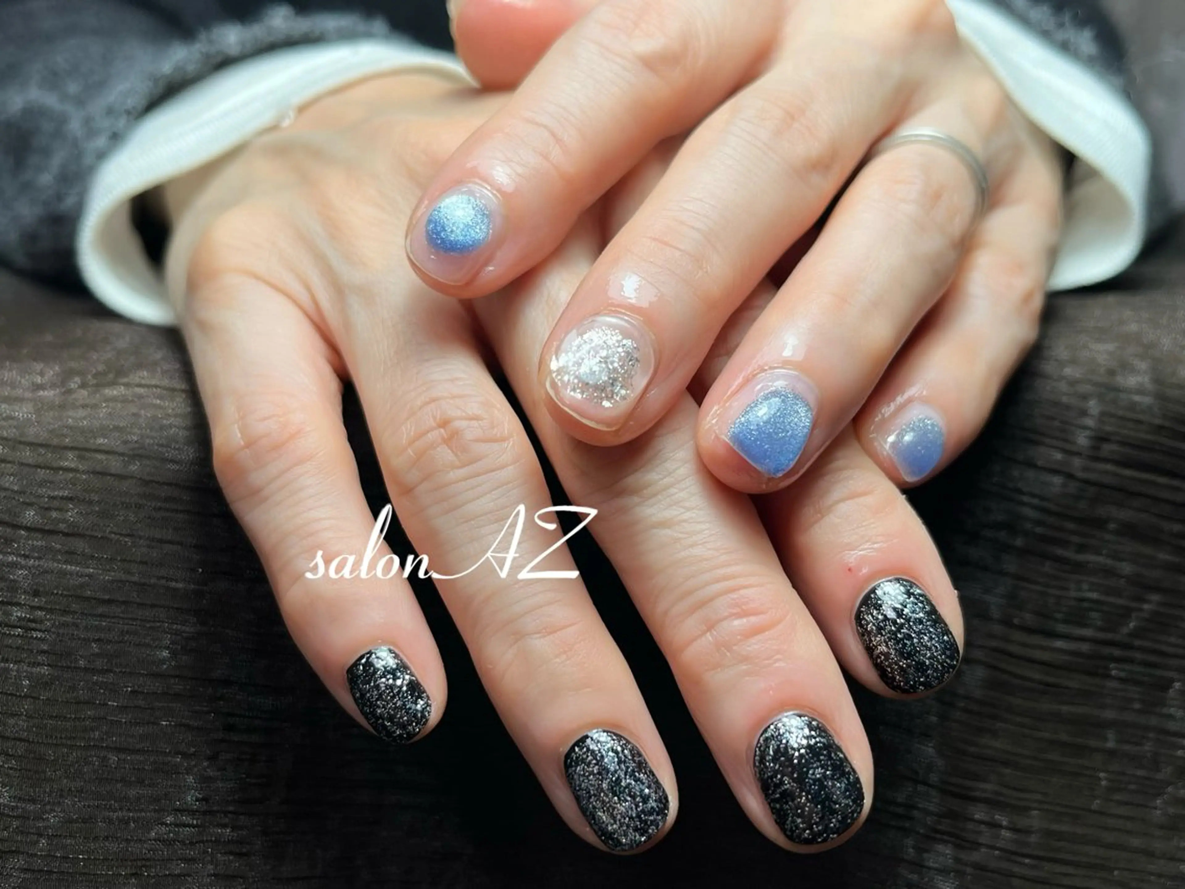 ネイル 長さ出し フットネイル フレンチネイル マグネットネイル ニュアンスネイル ハンドネイル salon AZのネイルデザイン