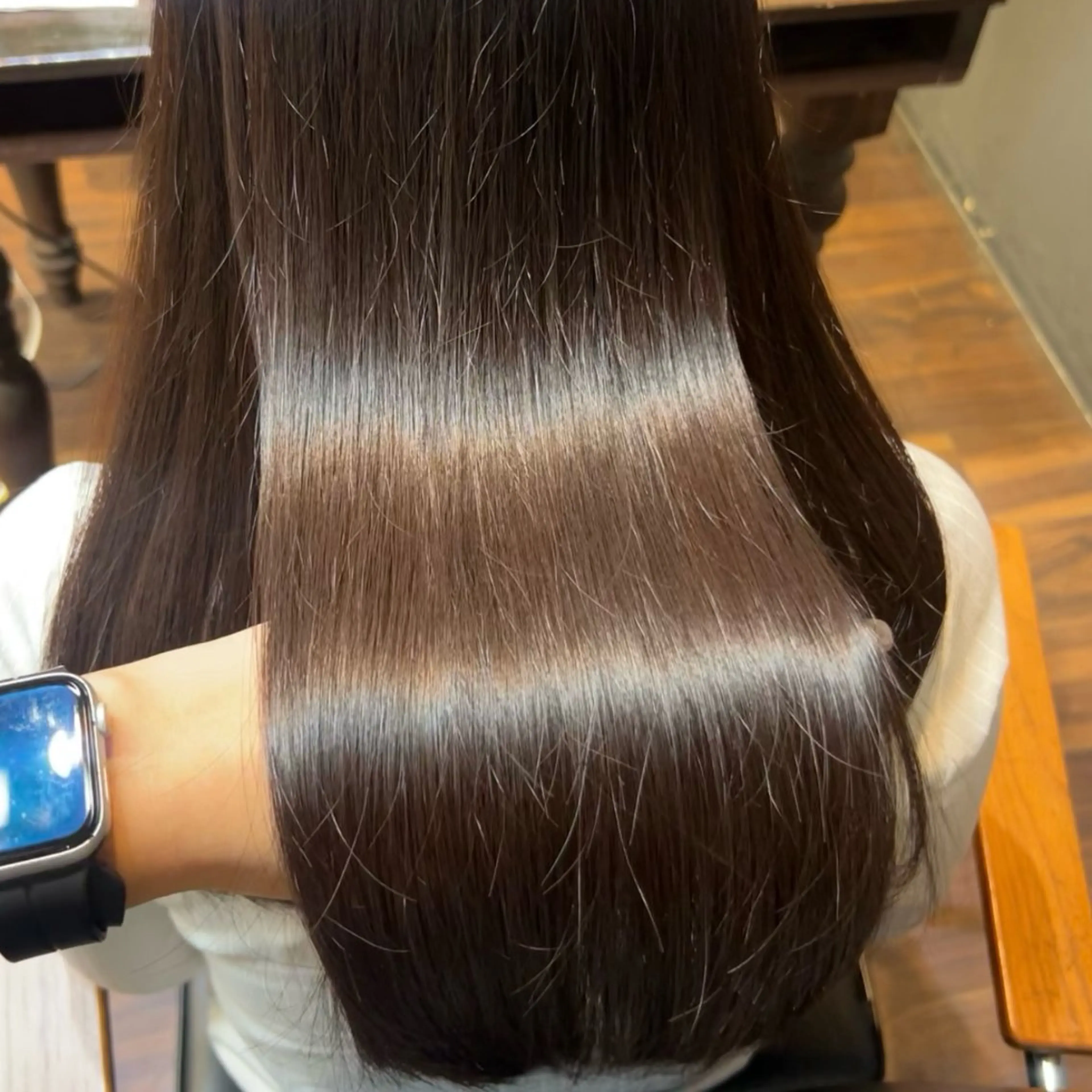 ロング カラー ヘアアレンジ カット ヘアカラー 縮毛矯正 トリートメント レイヤーカット×髪質 改善🇰🇷シオリのヘアスタイル