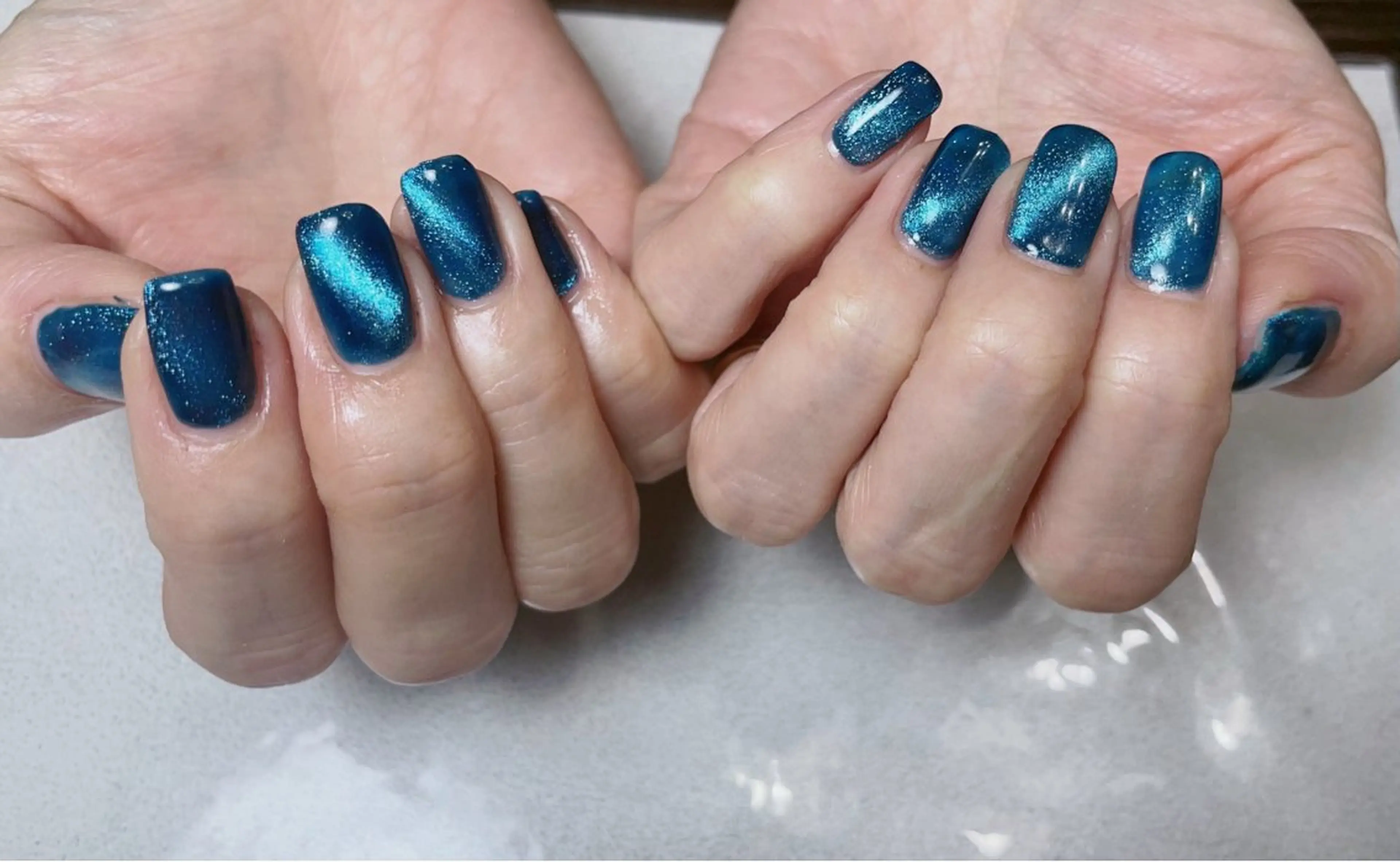 ネイル ジェルネイル マグネットネイル パラジェル シンプルネイル ハンドネイル BLANC.nail所属・BLANC.nail yuuのネイルデザイン