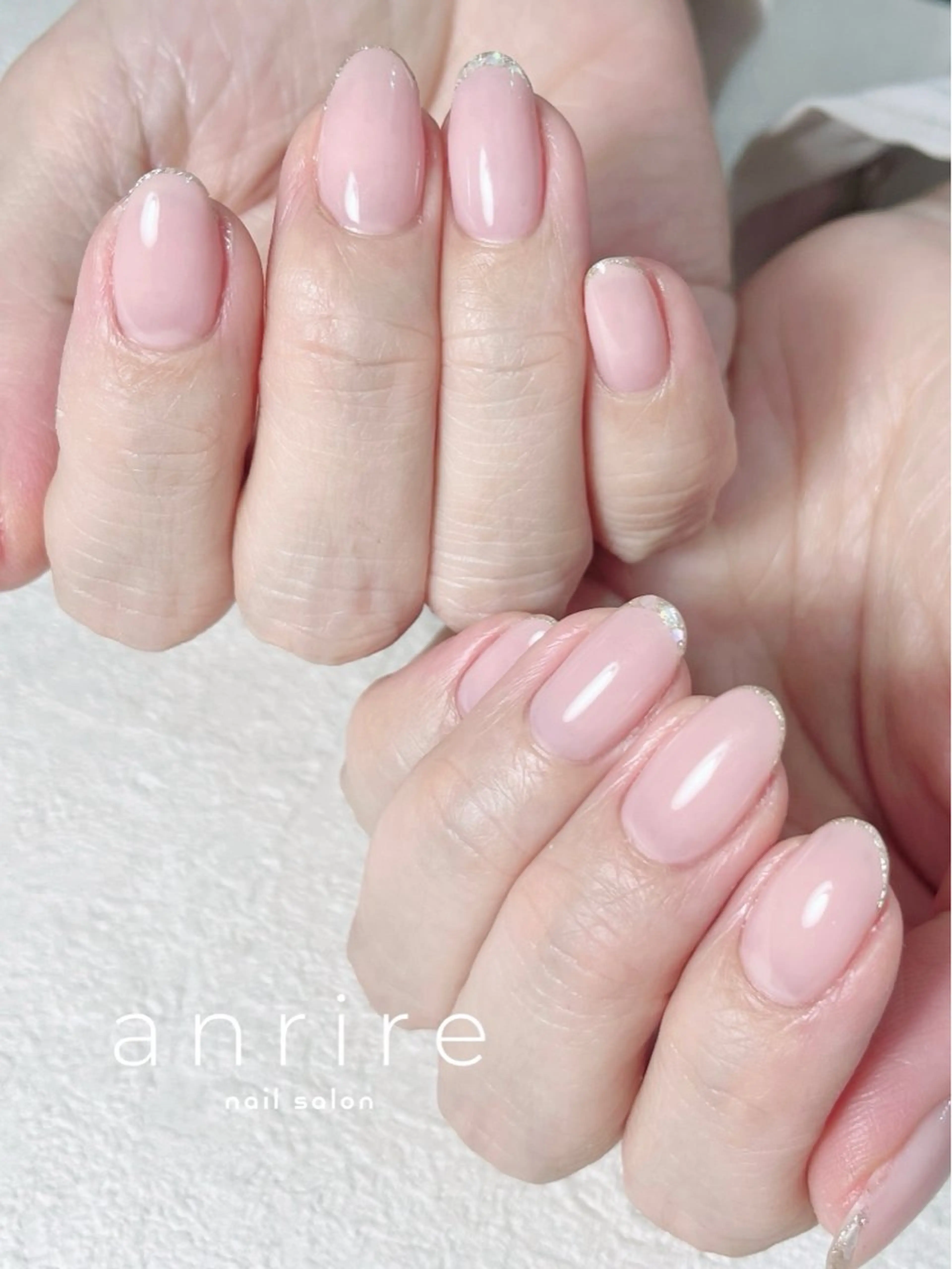 ネイル アートネイル フレンチネイル オフィスネイル シンプルネイル 春ネイル ハンドネイル nailsalon anrireのネイルデザイン