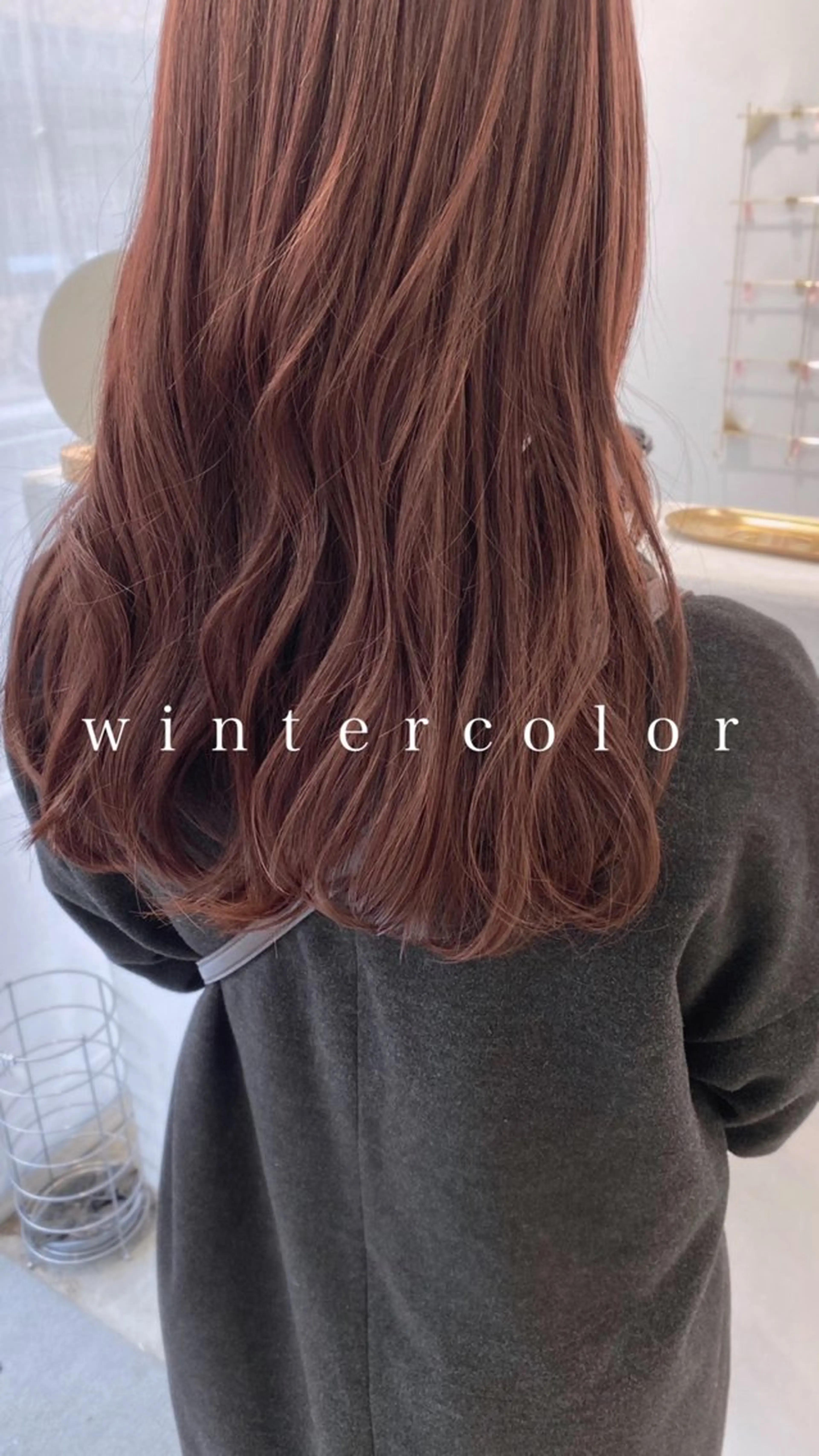 セミロング カラー ベージュカラー ピンクカラー ピンクベージュ hair shioのヘアスタイル