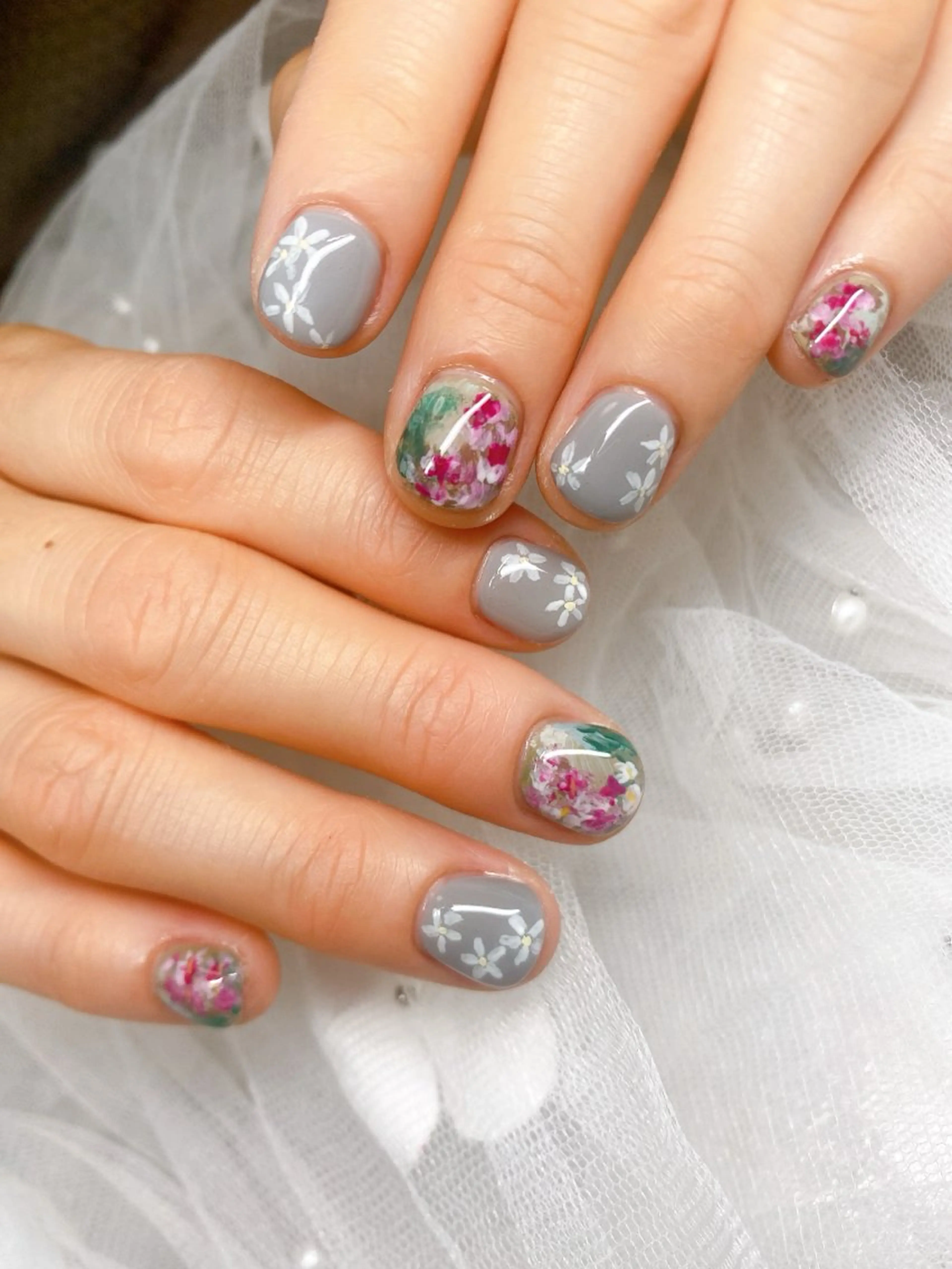 ネイル ハンドネイル ハンドケア PLUM  BELL 横浜自宅ネイルのネイルデザイン