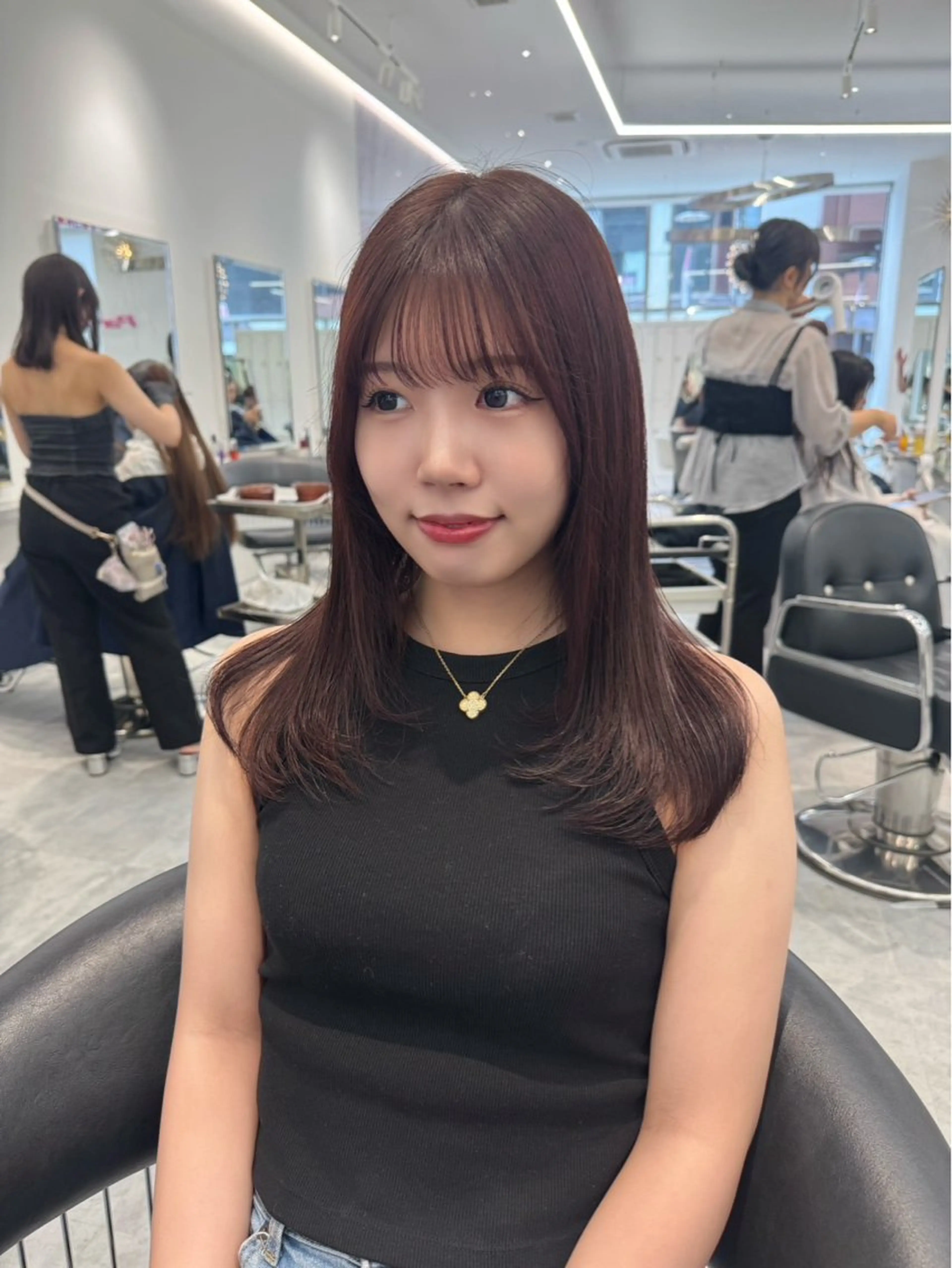 ロング カラー カット ヘアカラー ParveMix🍀 藤原愛未のヘアスタイル