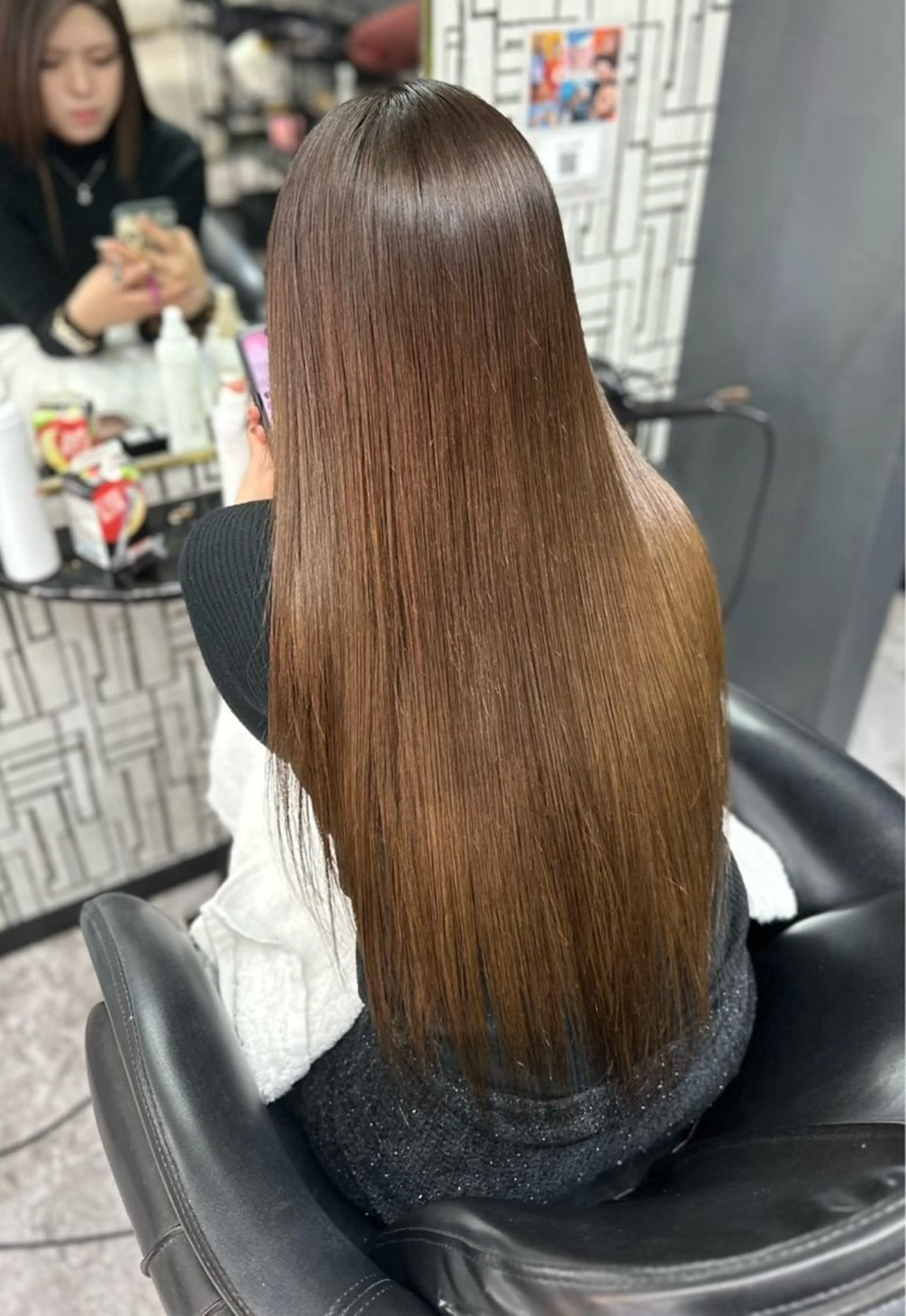 ロング 縮毛矯正 トリートメント 北村 理奈のヘアスタイル