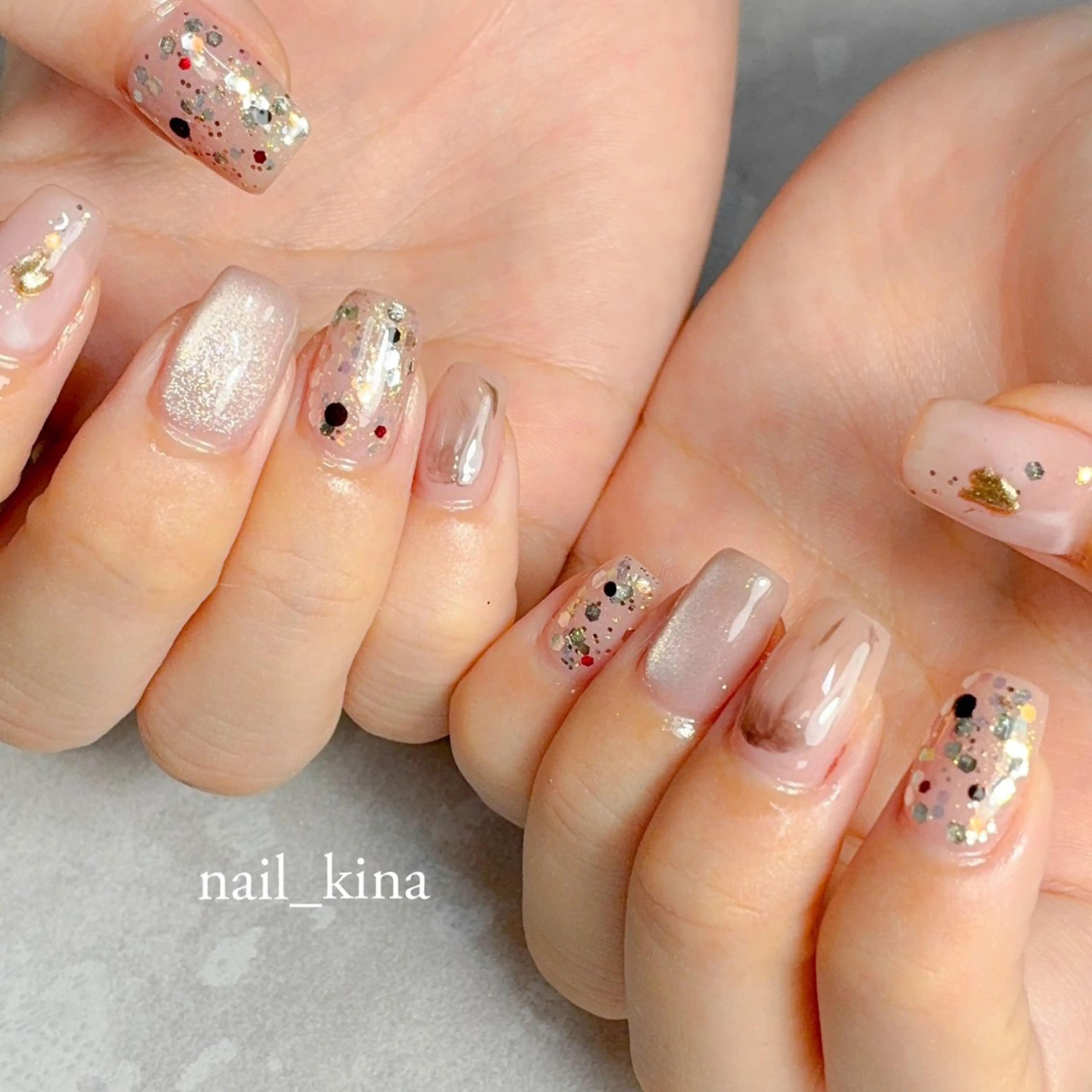 ネイル ニュアンスネイル ワンカラーネイル ピンク 夏ネイル nail_ kinaのネイルデザイン