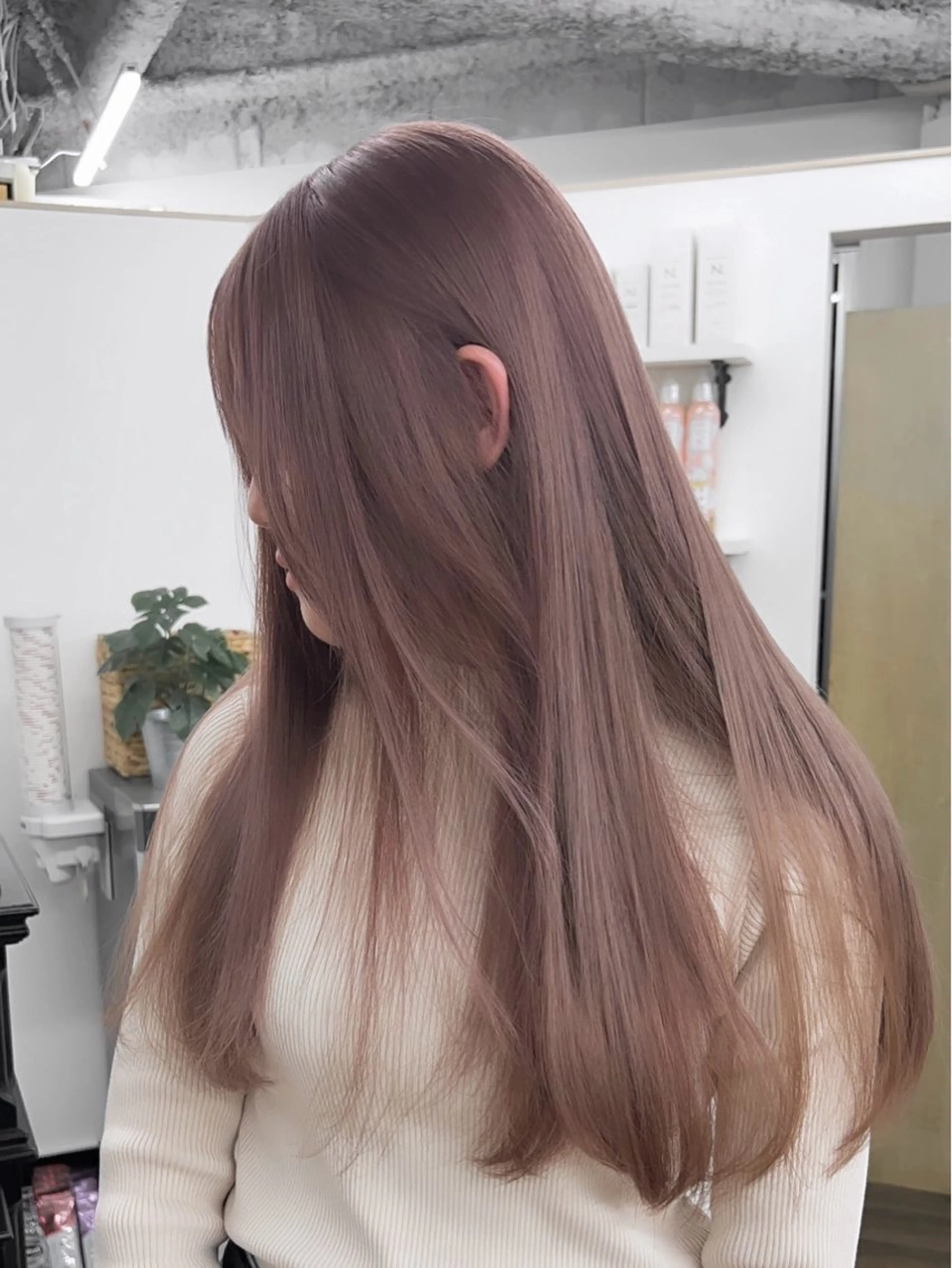 ロング カラー アッシュ ベージュカラー ブリーチ ブロンド ブラウンカラー ブリーチ　ハイトーン 特化🌈フジタハルキのヘアスタイル
