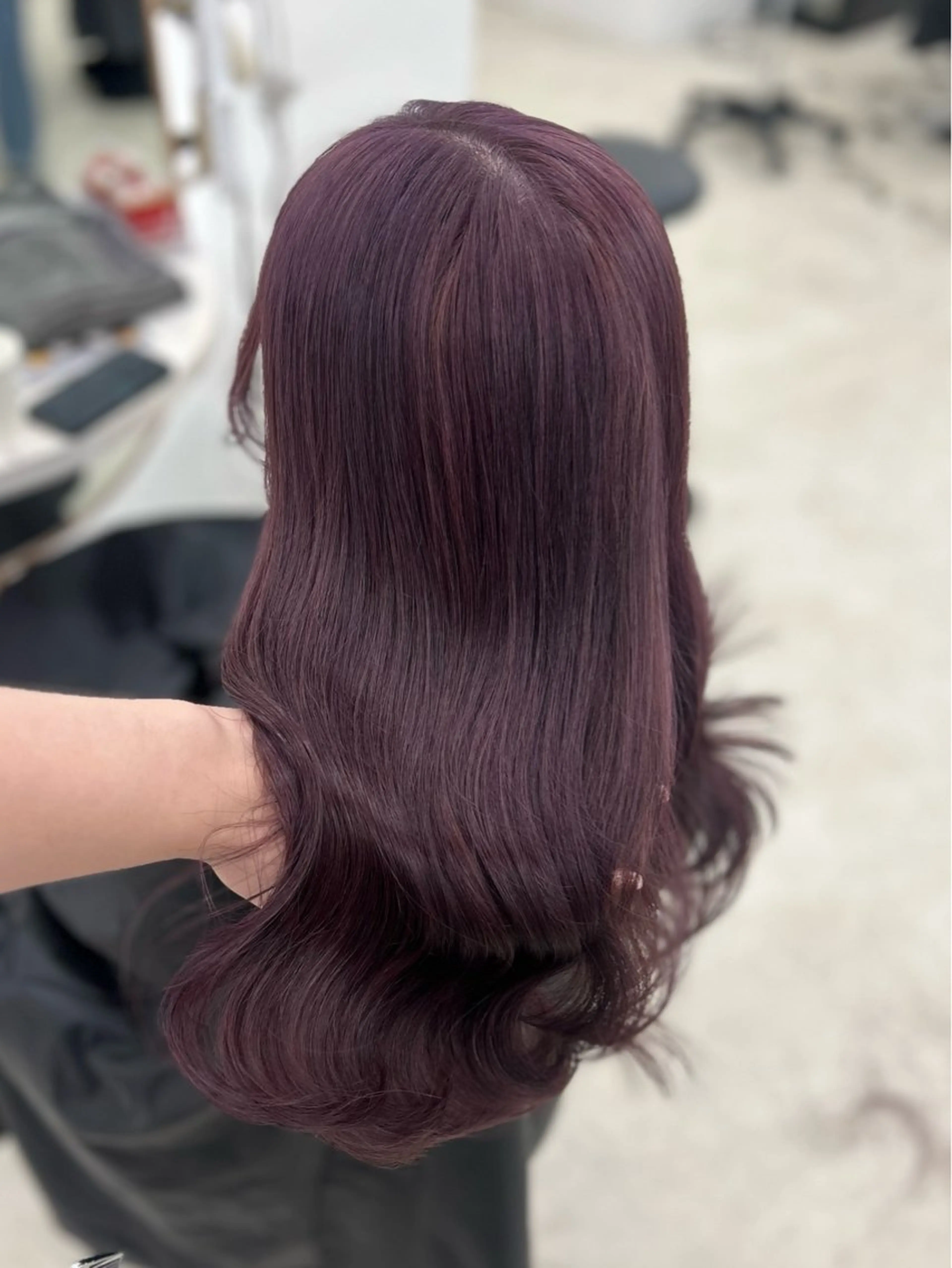 ロング ヘアカラー shu ラベンダー/ピンクのヘアスタイル