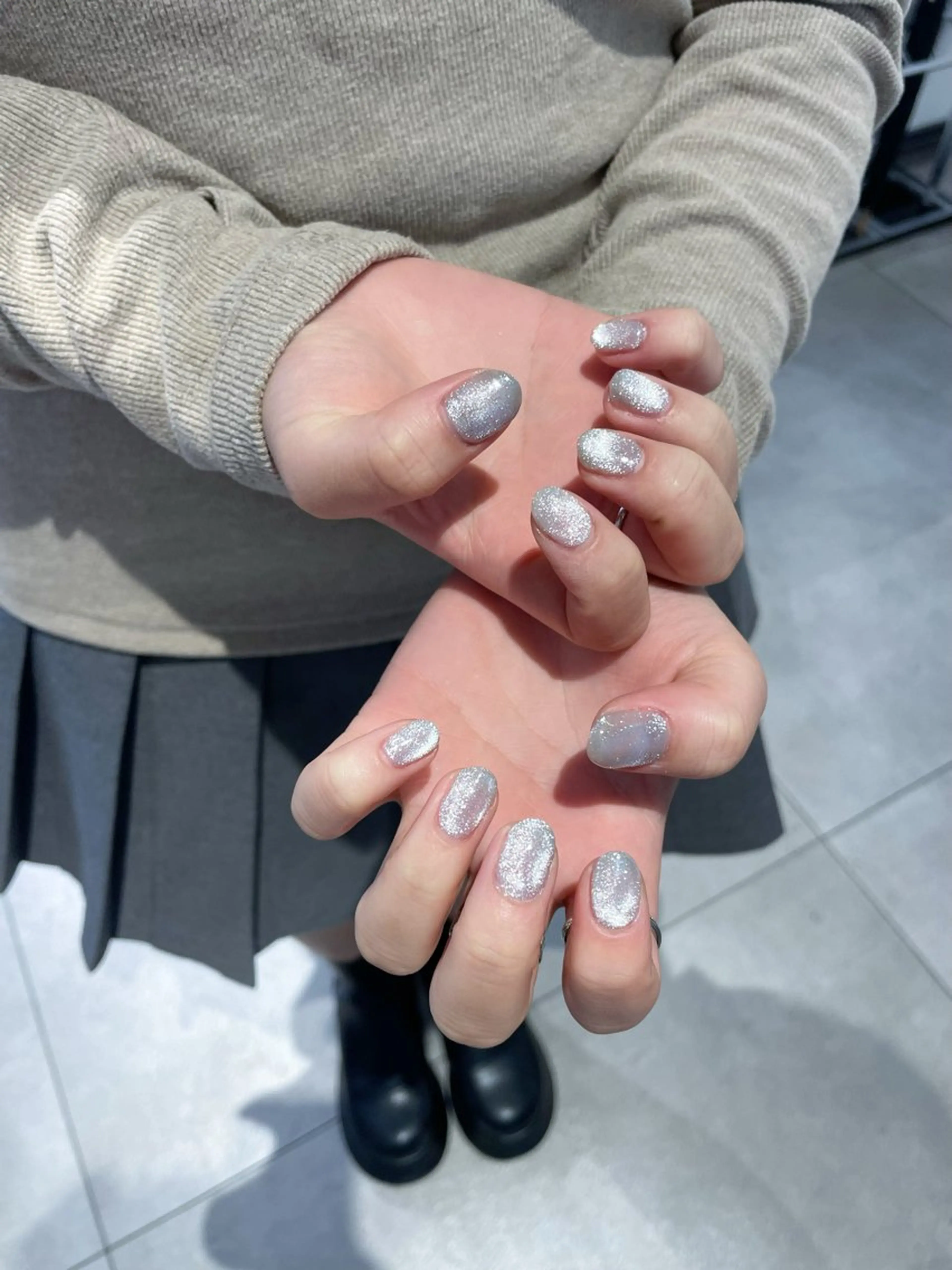 ネイル ハンドネイル 韓国ヘア/グレージュ kanako🤍🫧のヘアスタイル