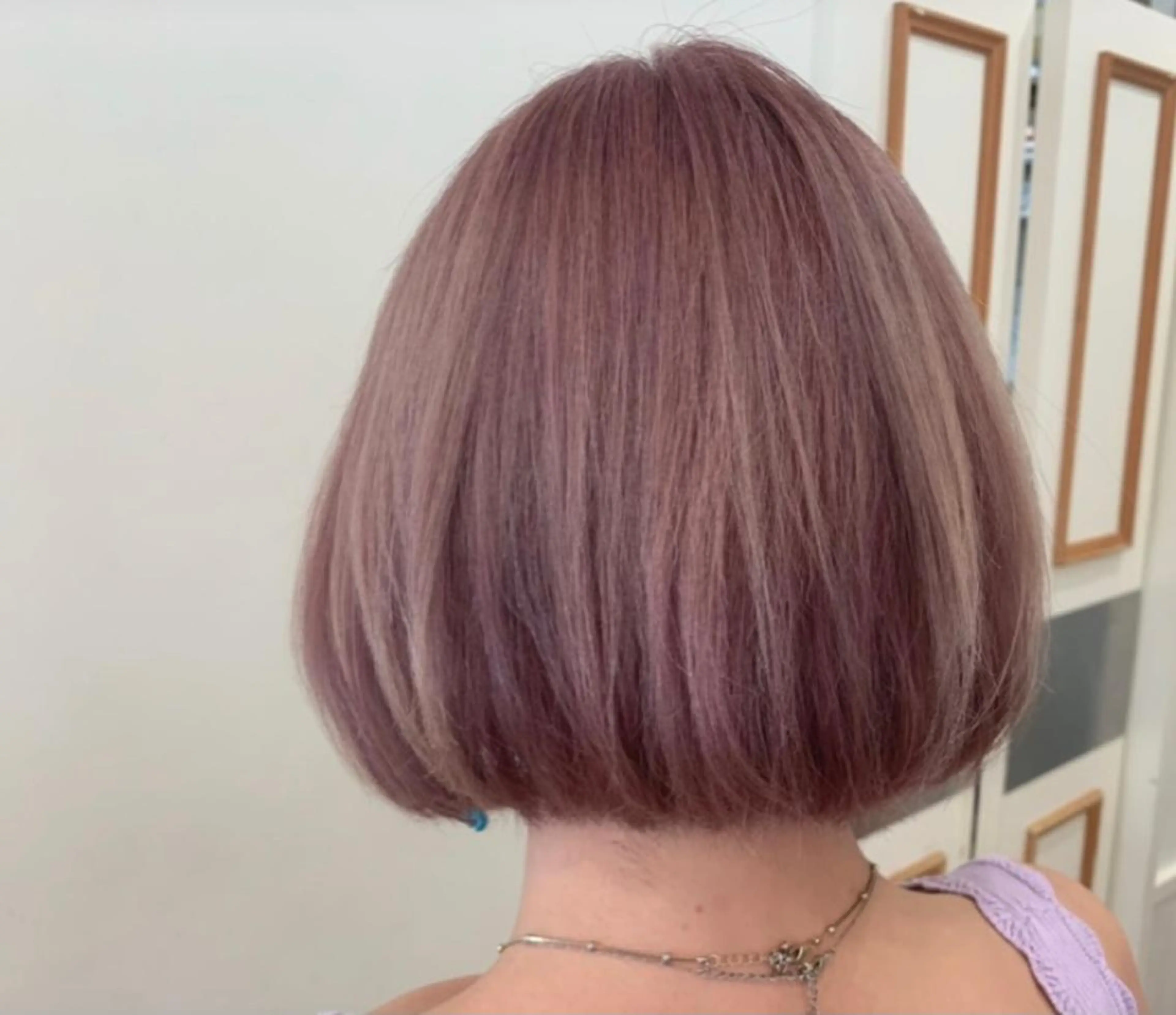 カラー ラベンダーカラー ピンクカラー ピンクラベンダー カット ヘアカラー ボブ/美髪矯正 /佐藤　奈巳のヘアスタイル