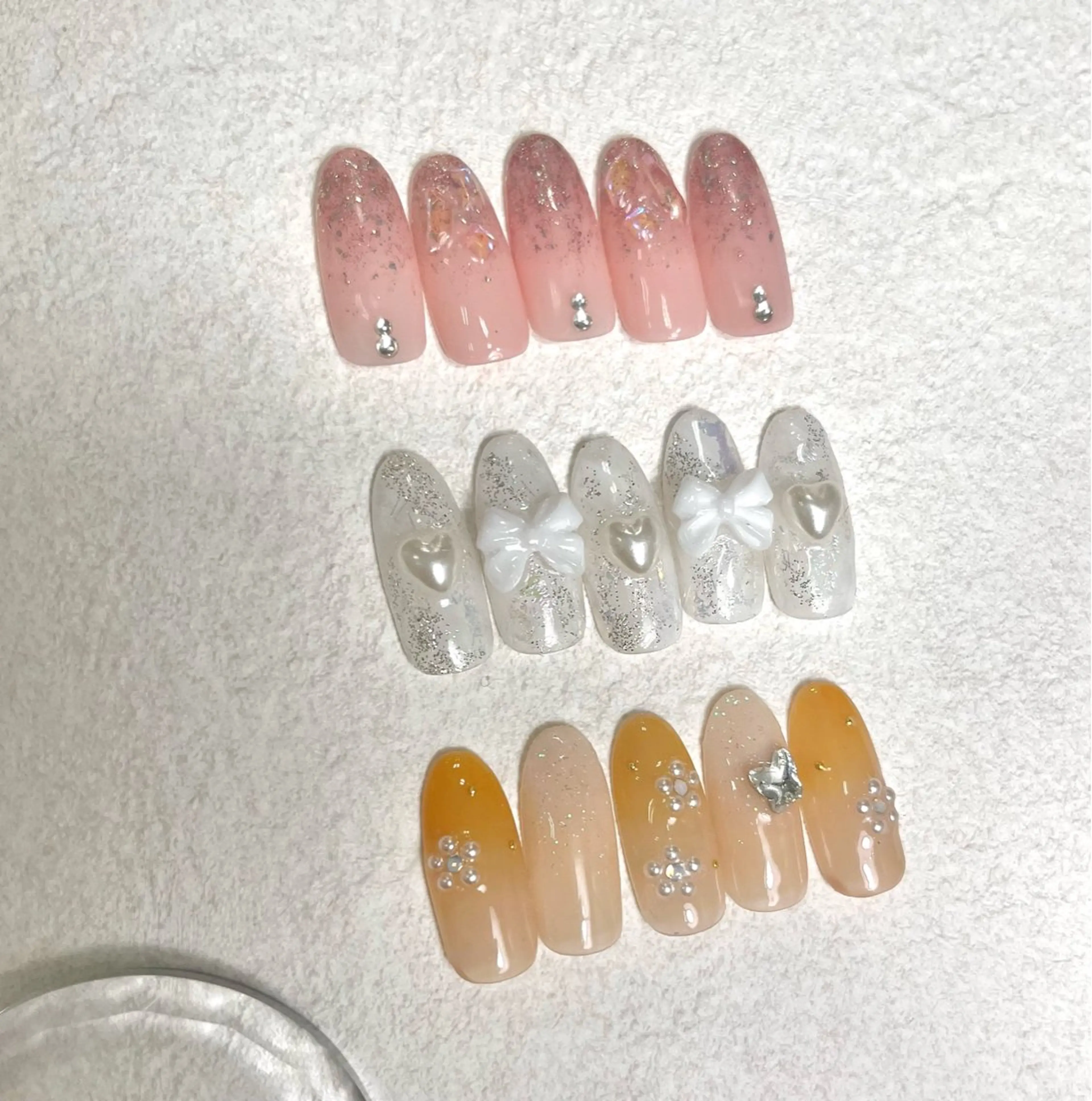 ネイル フラワーネイル ガーリー グラデーション ハート キラキラネイル ハンドネイル para ☀︎ sol by BECK所属・Para Sol nail　Maoのネイルデザイン