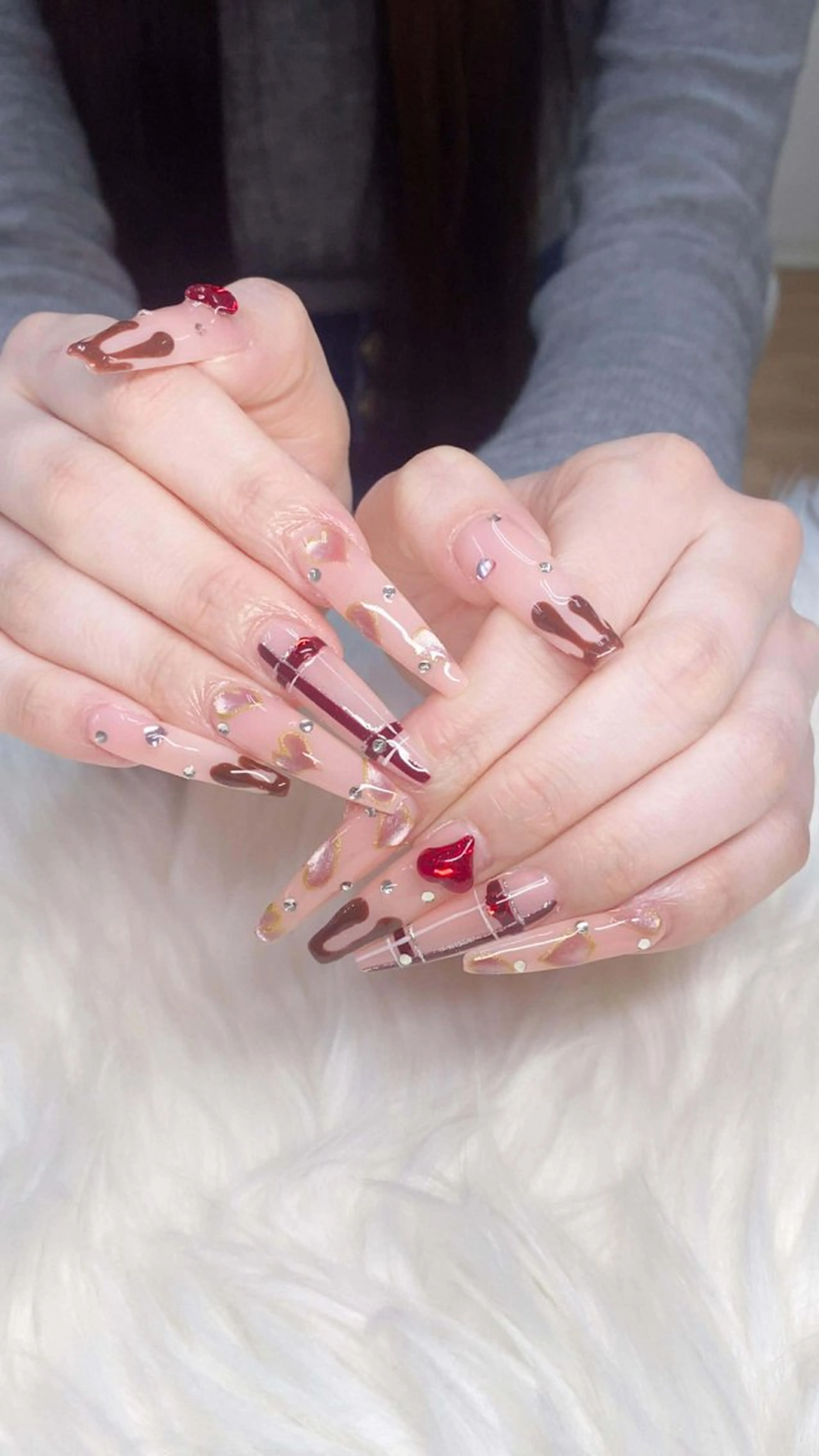 ネイル フレンチネイル グラデーション 韓国ネイル マグネットネイル ニュアンスネイル ハンドネイル Squen Nail 【持ち込みOK】のネイルデザイン