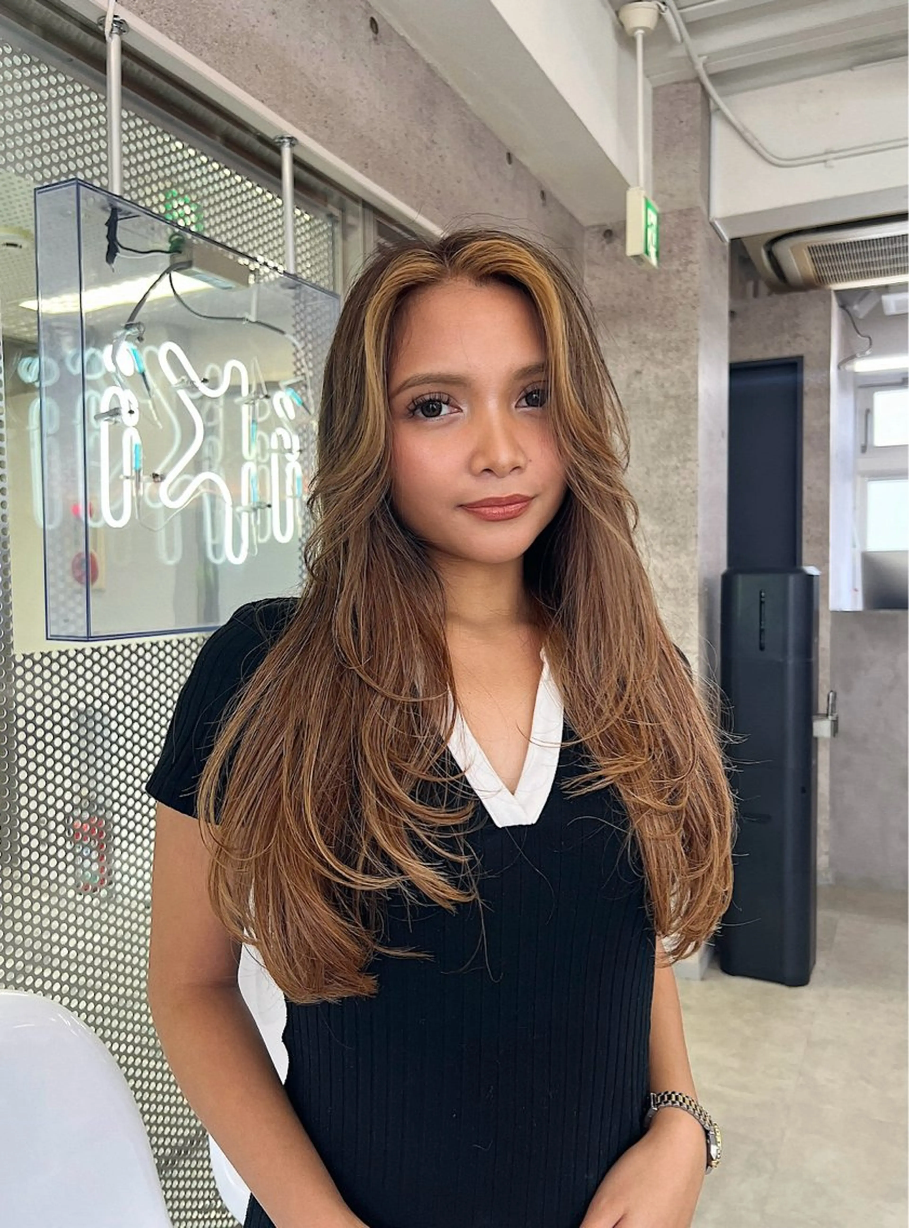 ロング アンナ🦋海外ヘア バレイヤージュのヘアスタイル