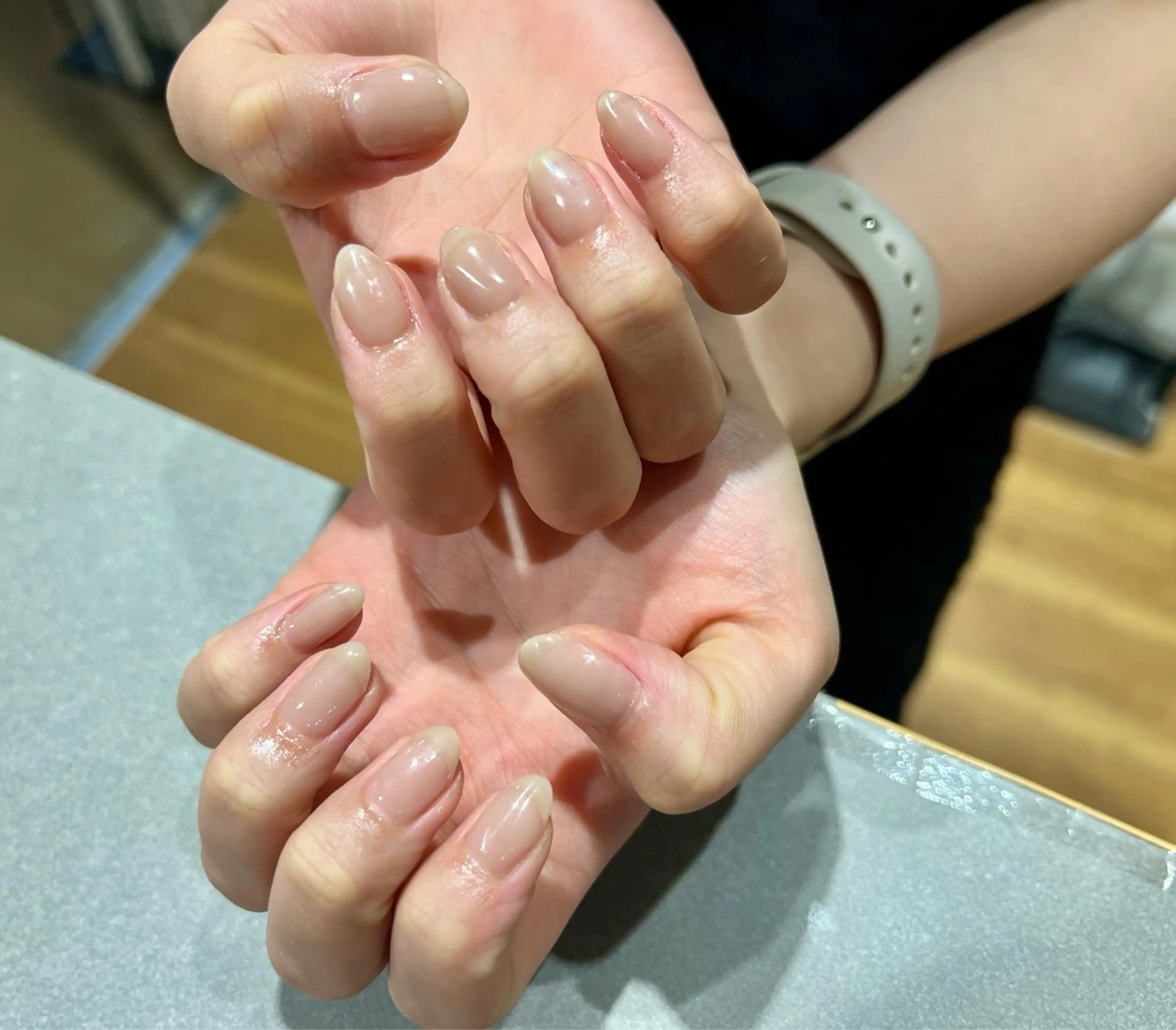 ネイル ワンカラーネイル ＆robe銀座 🪽tsuki🪽のネイルデザイン