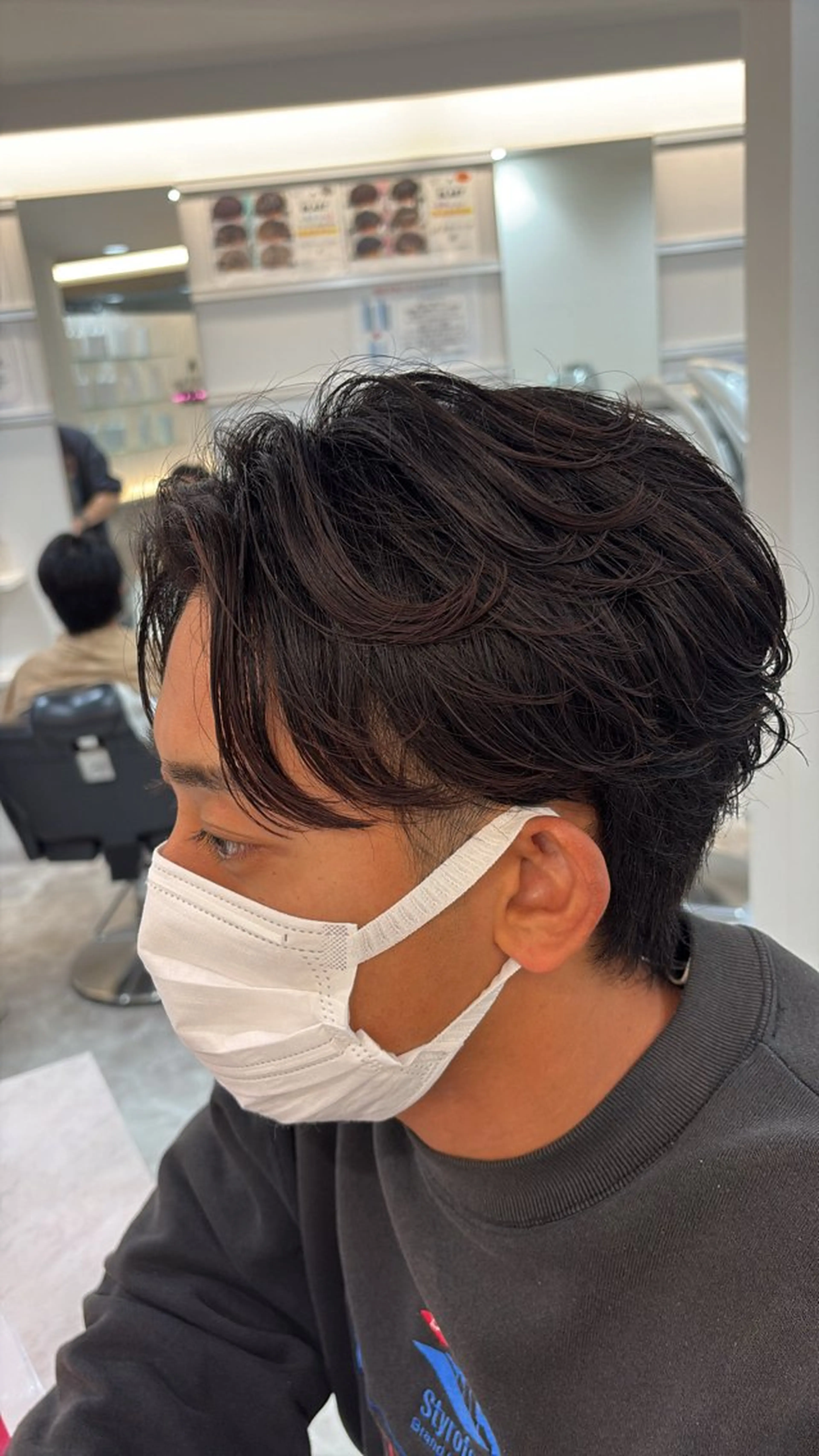 ショート パーマ メンズ フェザーパーマ メンズパーマ メンズ美容師/ フェザー/池戸晴也のヘアスタイル