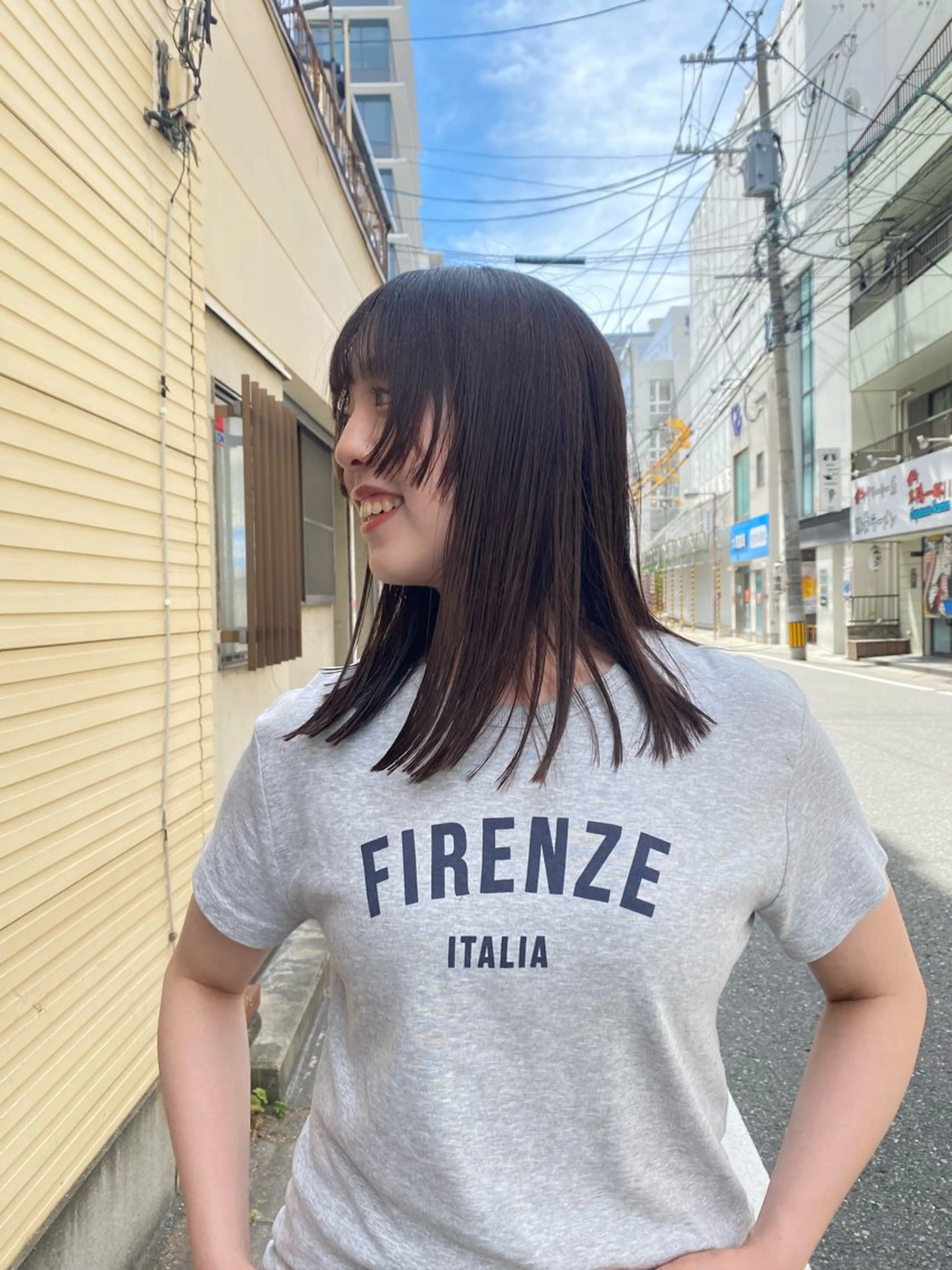 ミディアム カラー カット ヘアカラー ソノダ リコのヘアスタイル