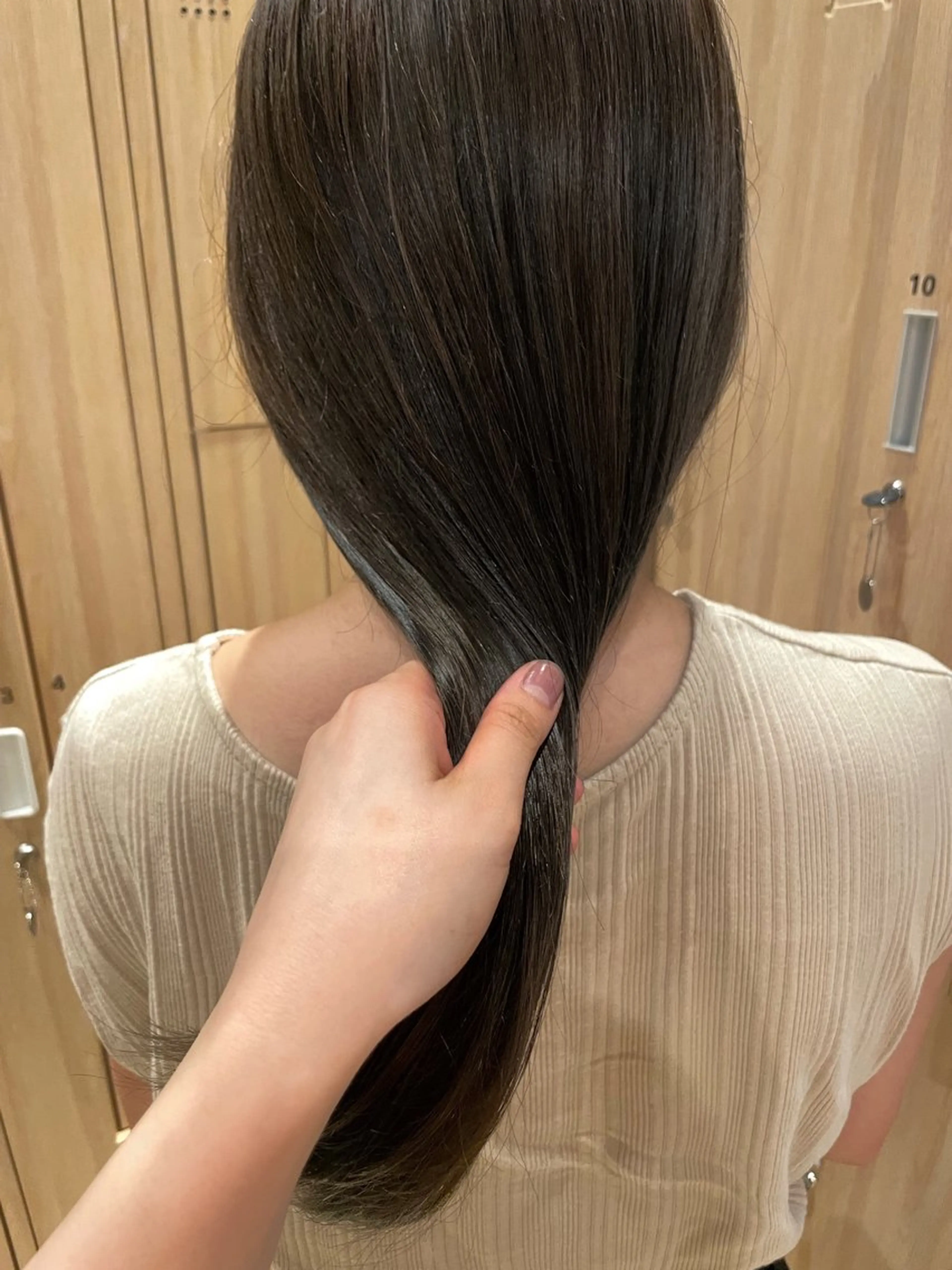 セミロング ヘアカラー トリートメント 似合わせ/ベージュ /レイヤー/りほ🤍のヘアスタイル